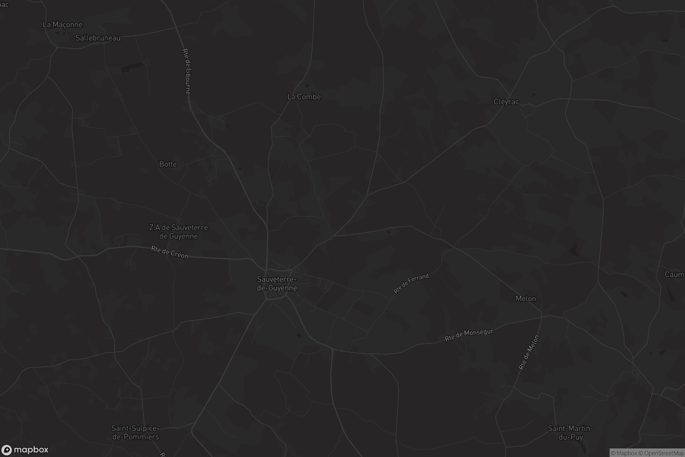 Carte de Sauveterre-de-Guyenne