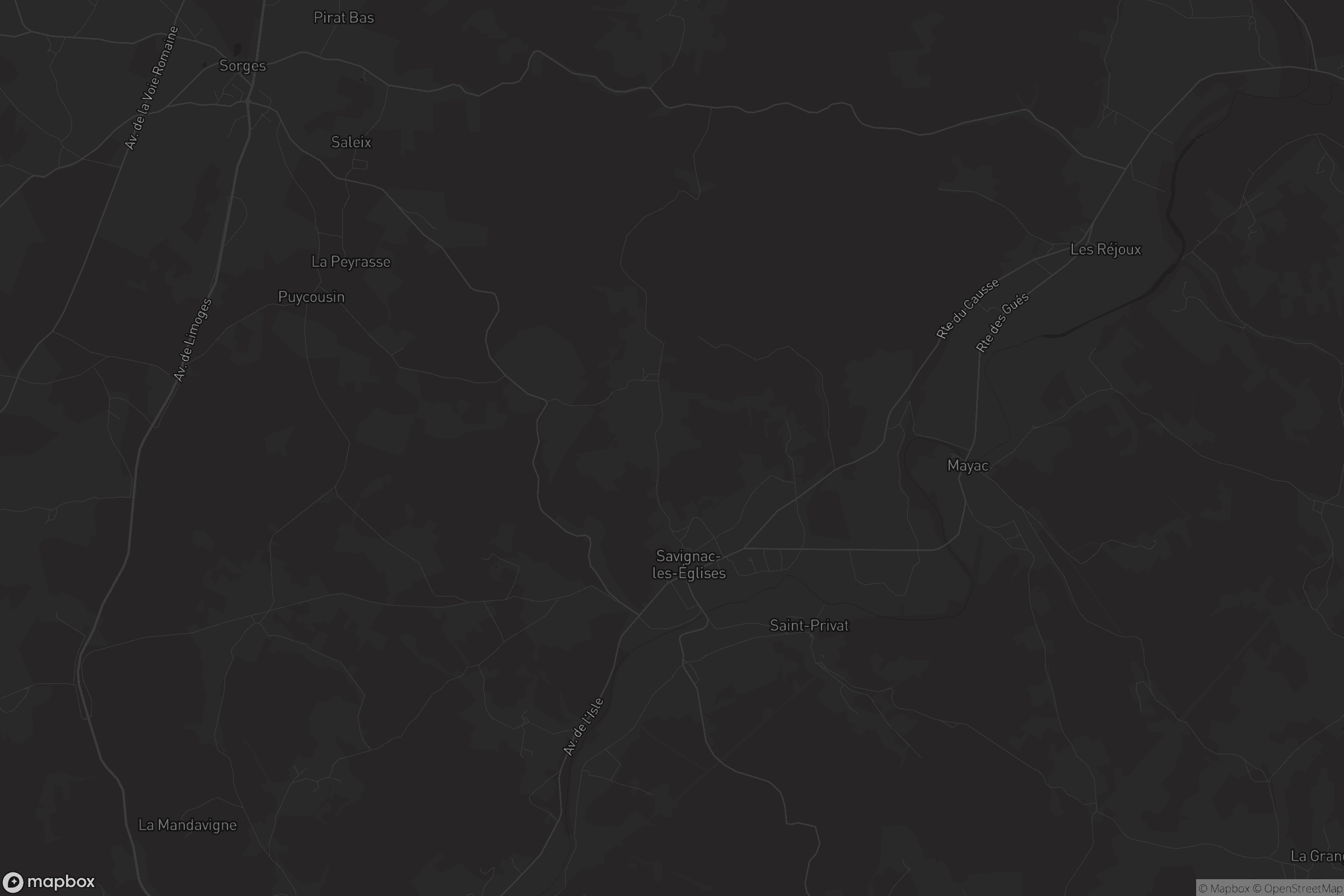 Carte de Savignac-les-Églises