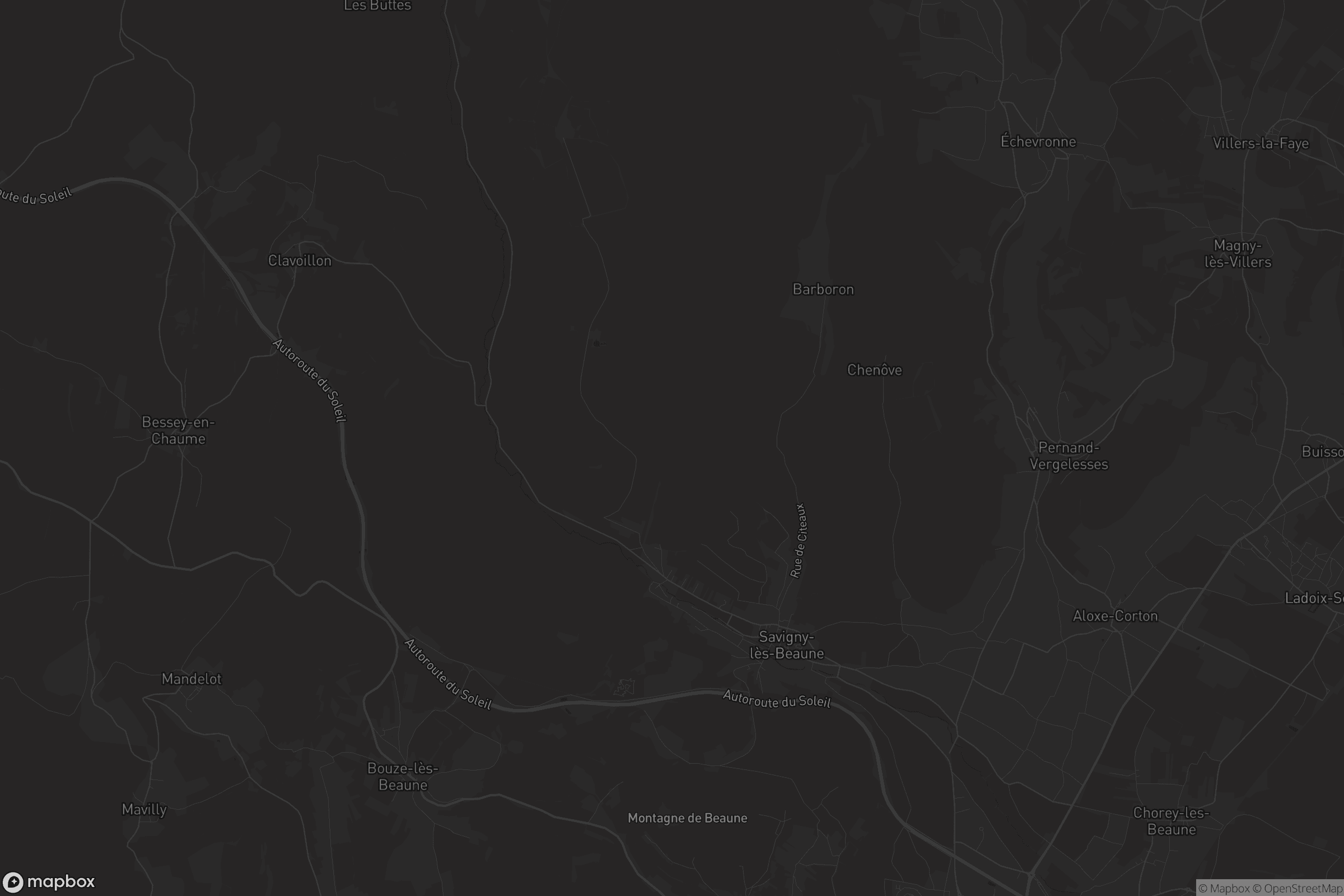 Carte de Savigny-lès-Beaune