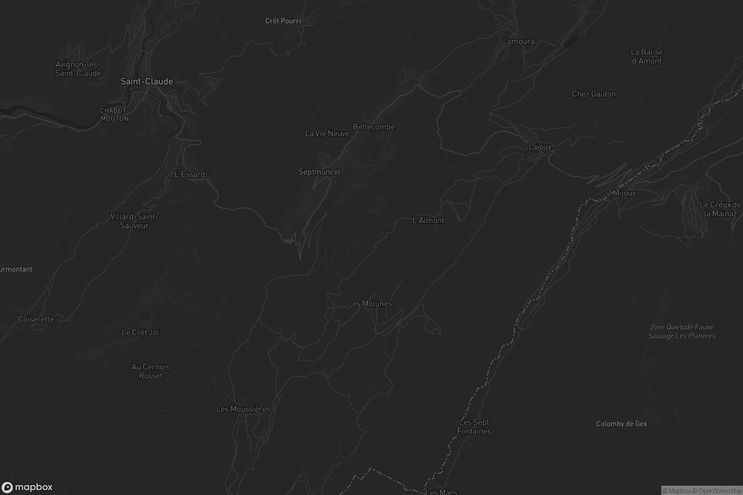 Carte de Septmoncel les Molunes