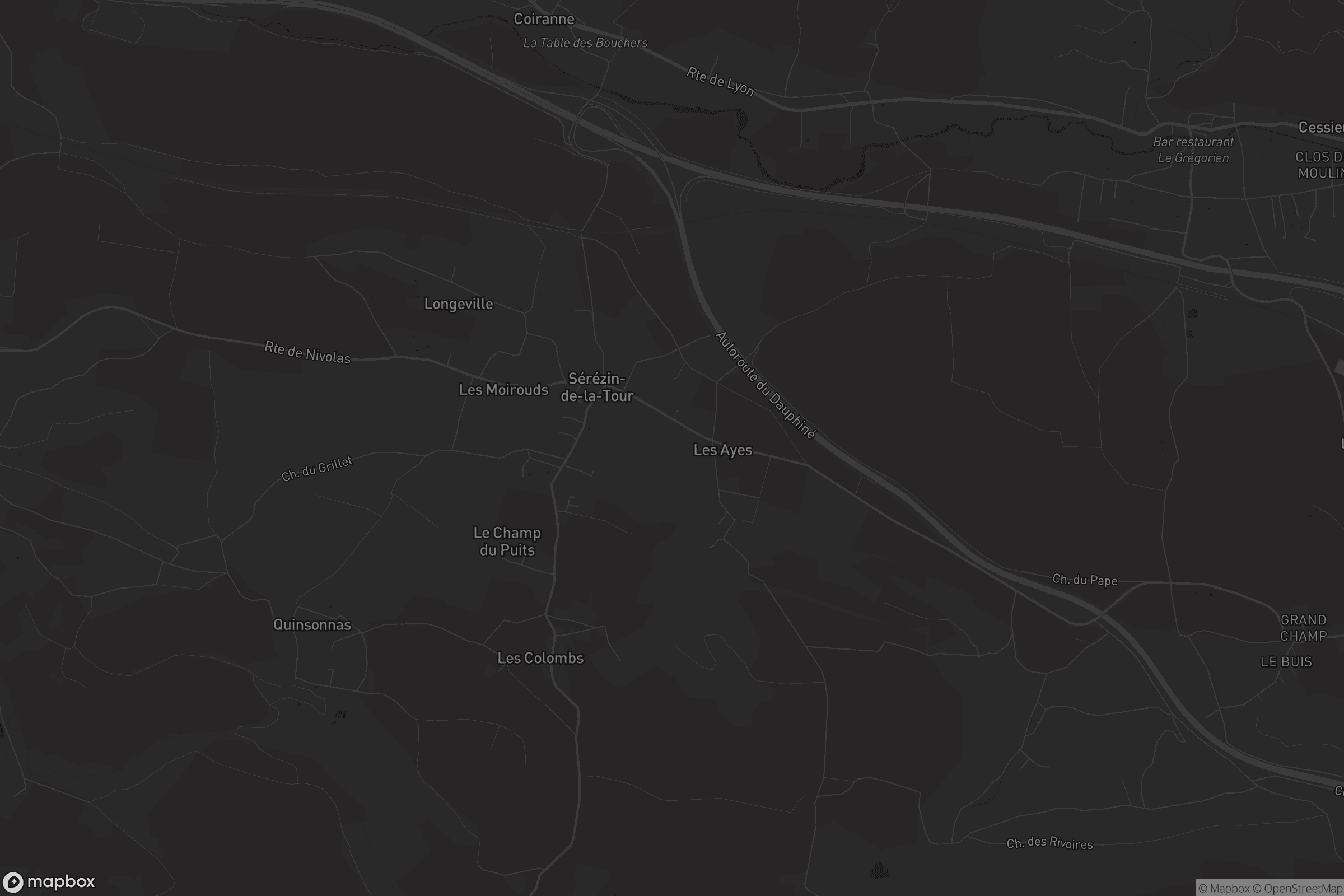 Carte de Sérézin-de-la-Tour