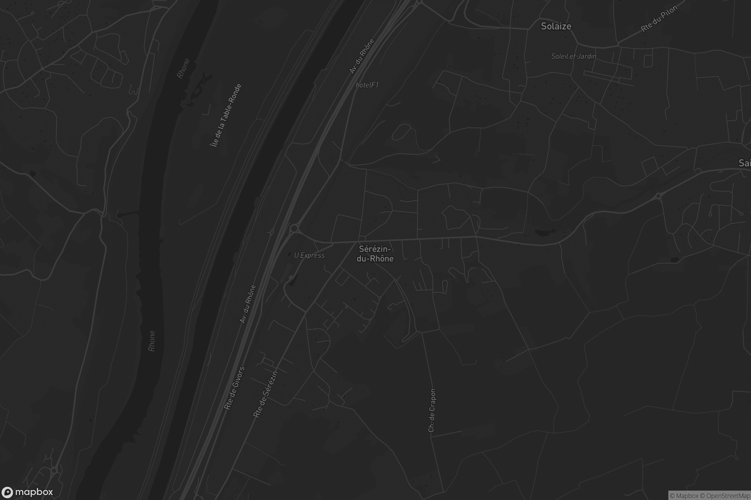 Carte de Sérézin-du-Rhône