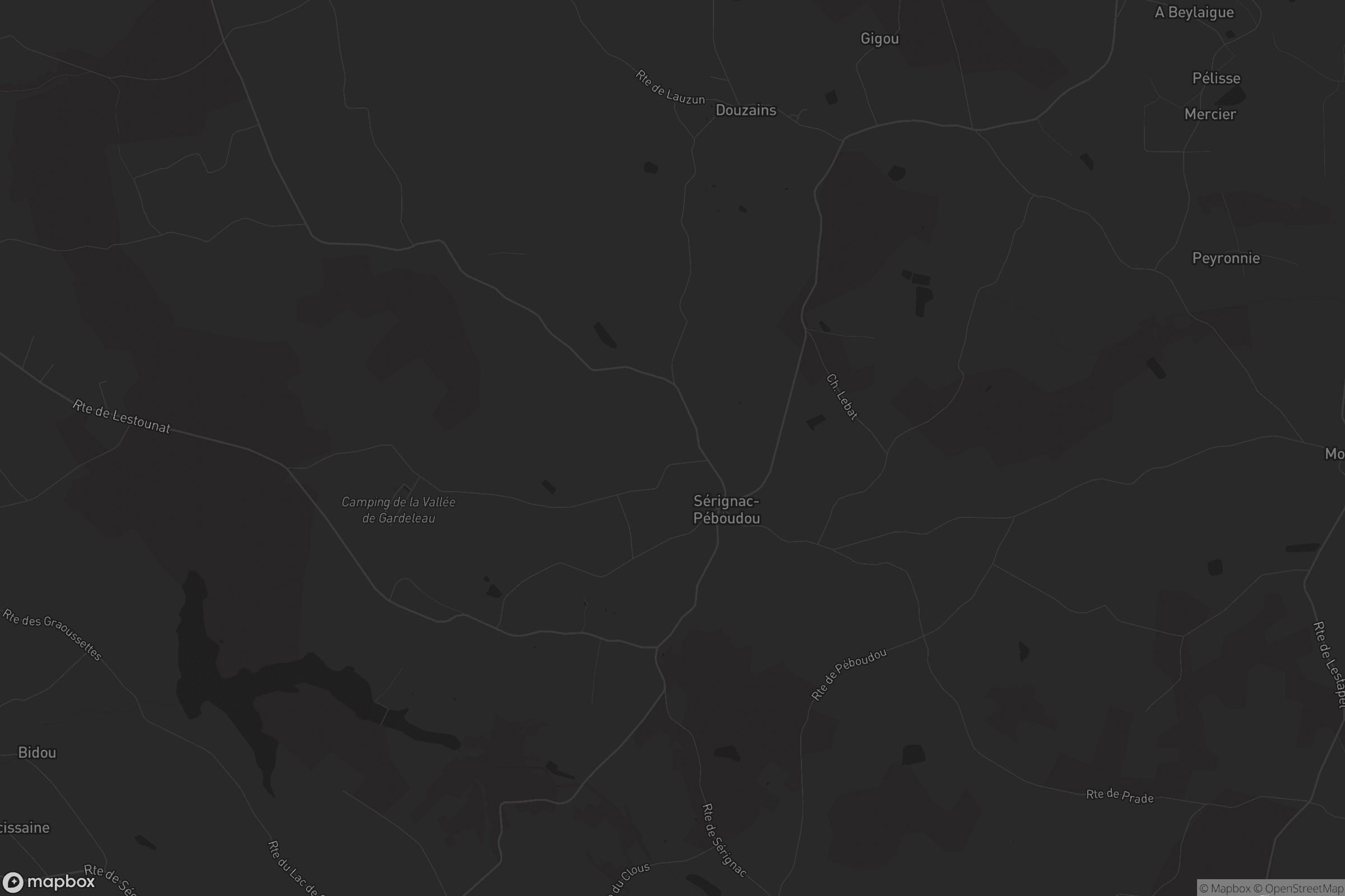 Carte de Sérignac-Péboudou
