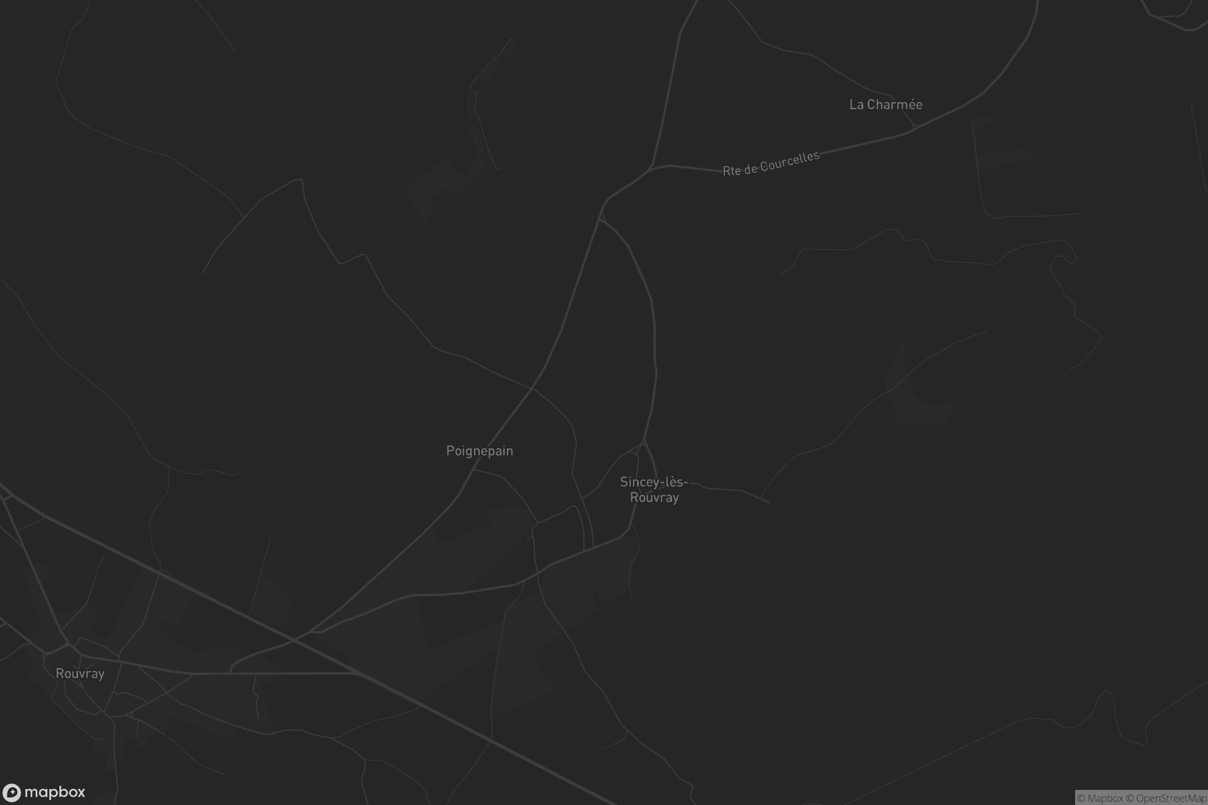 Carte de Sincey-lès-Rouvray