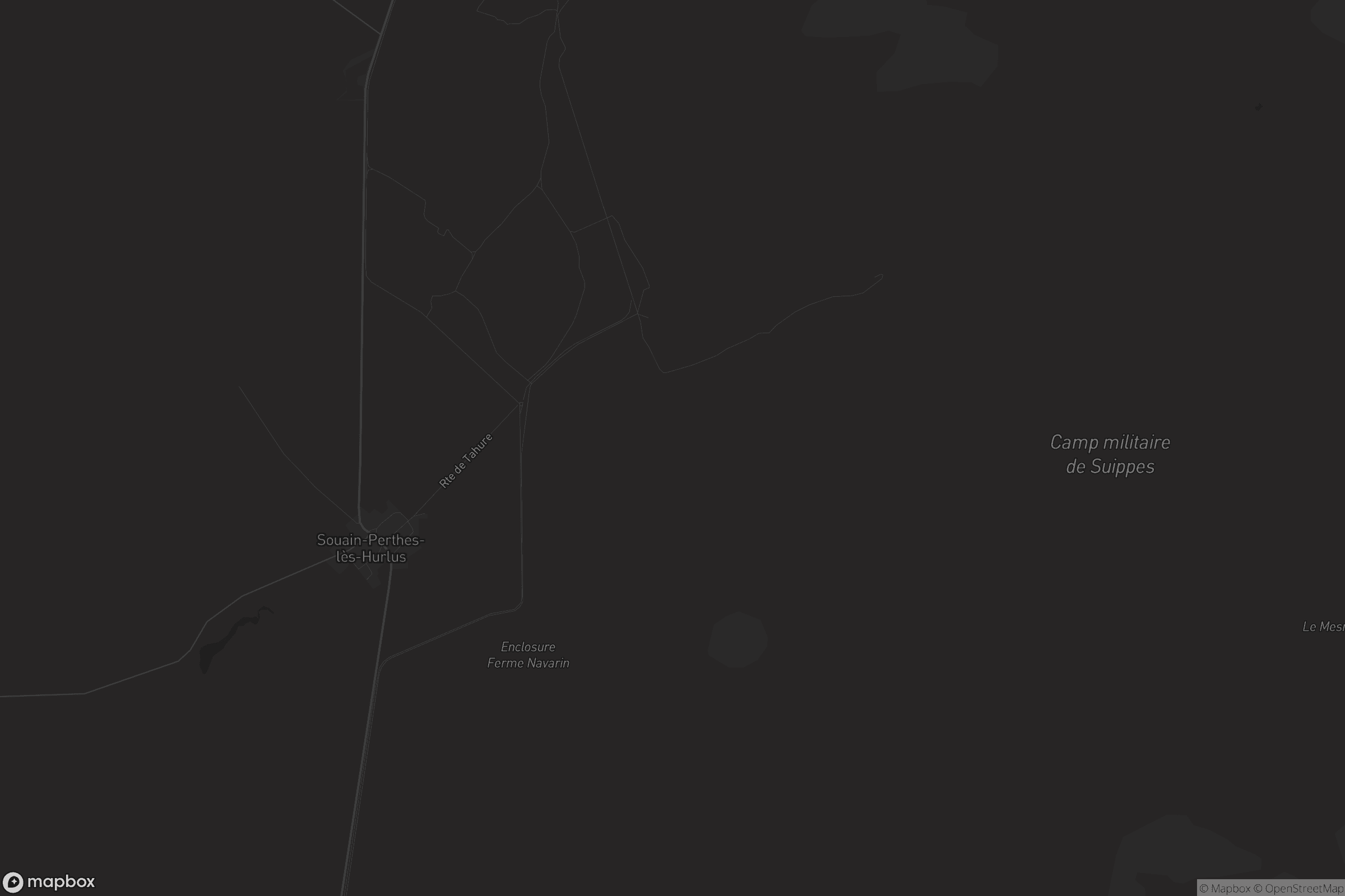 Carte de Souain-Perthes-lès-Hurlus