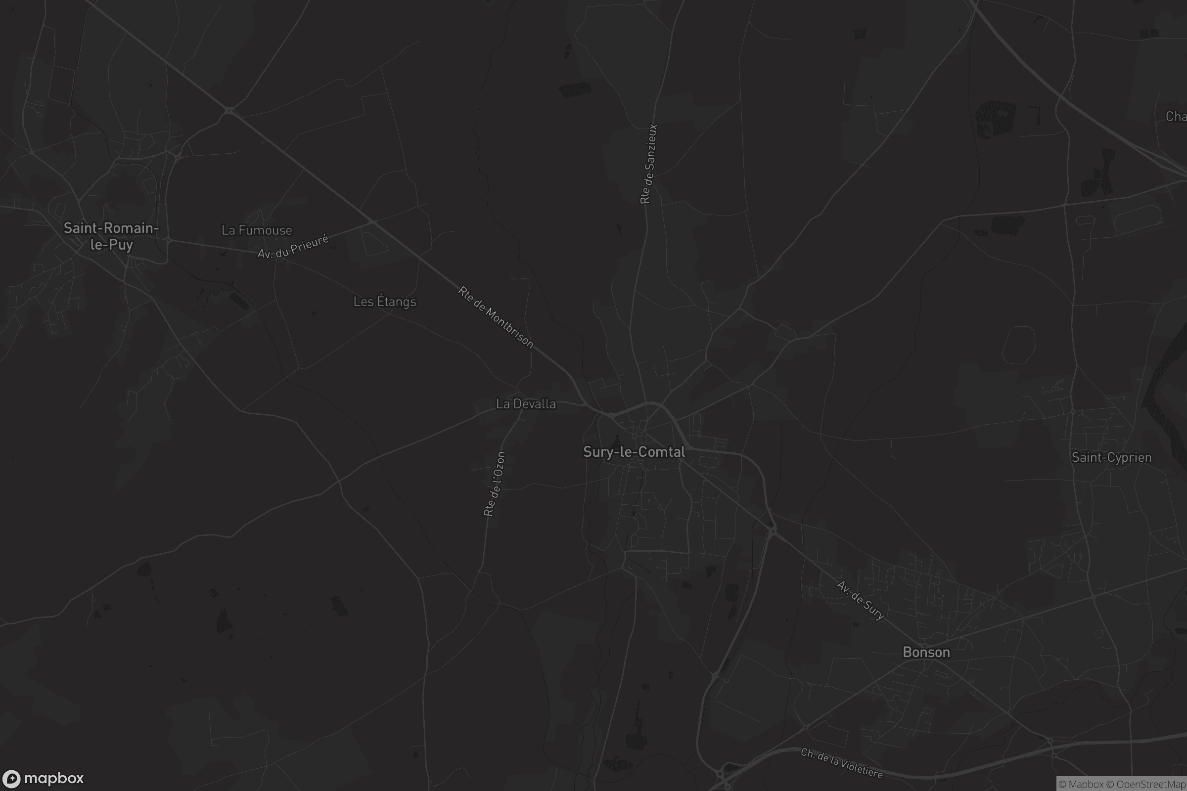 Carte de Sury-le-Comtal