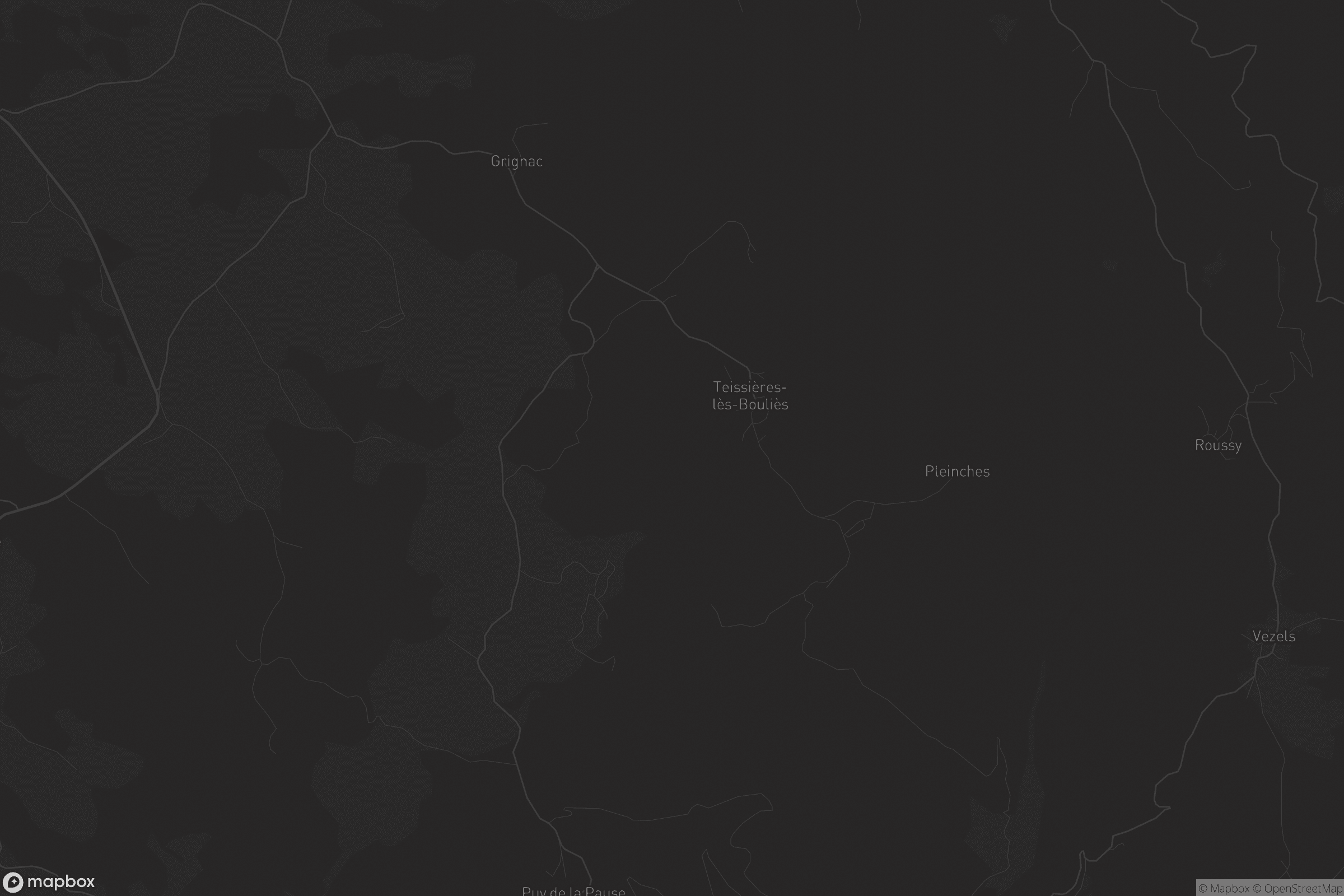 Carte de Teissières-lès-Bouliès