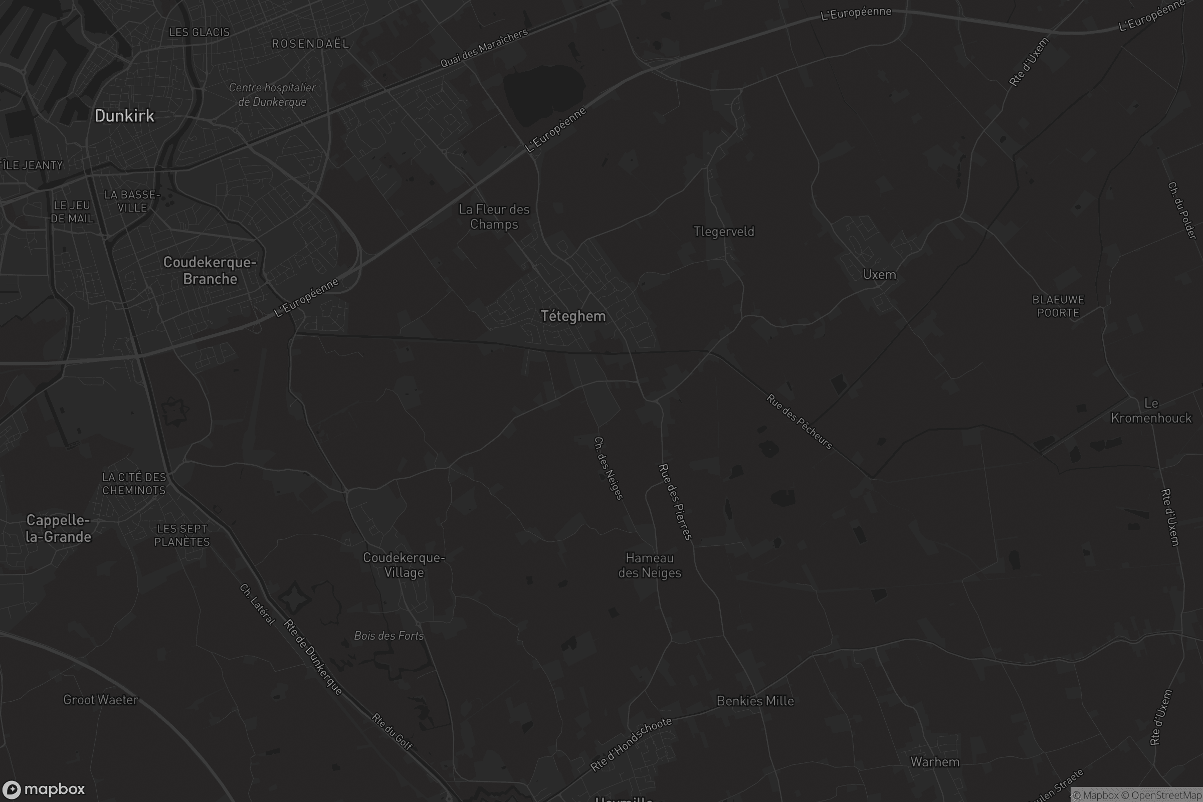 Carte de Téteghem-Coudekerque-Village