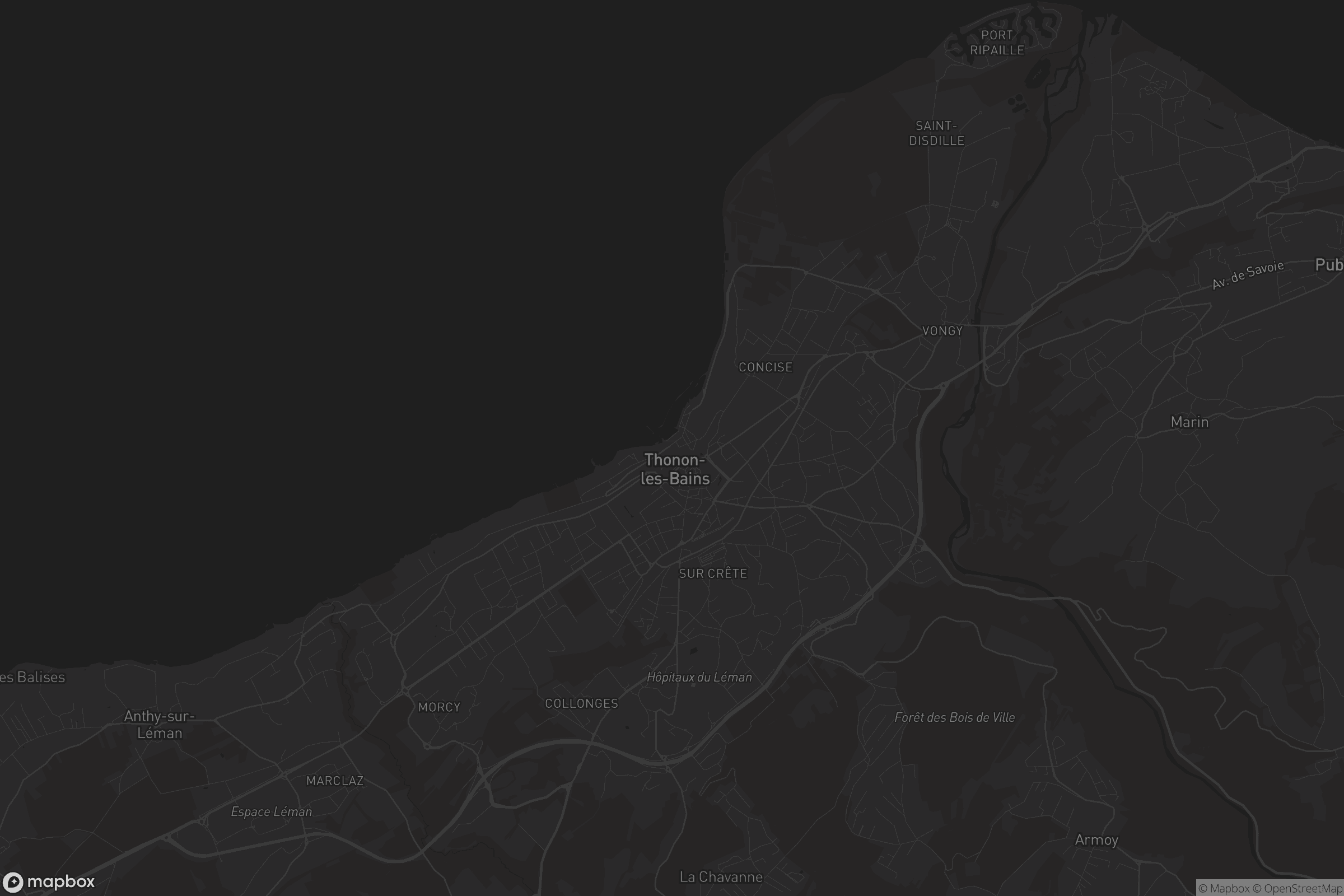 Carte de Thonon-les-Bains