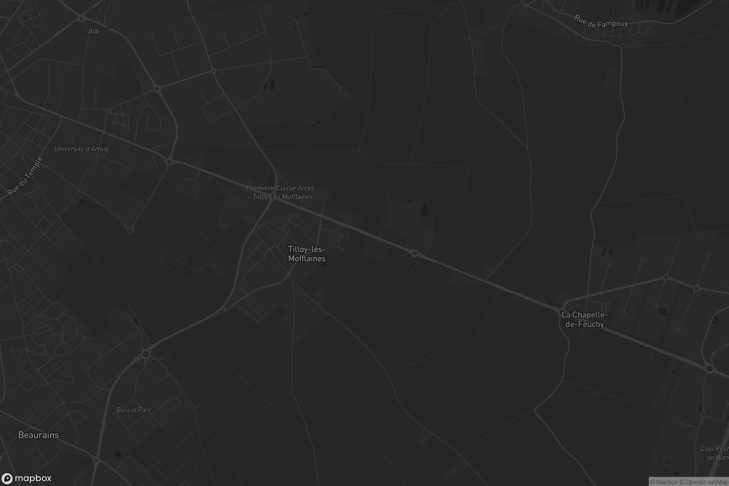 Carte de Tilloy-lès-Mofflaines