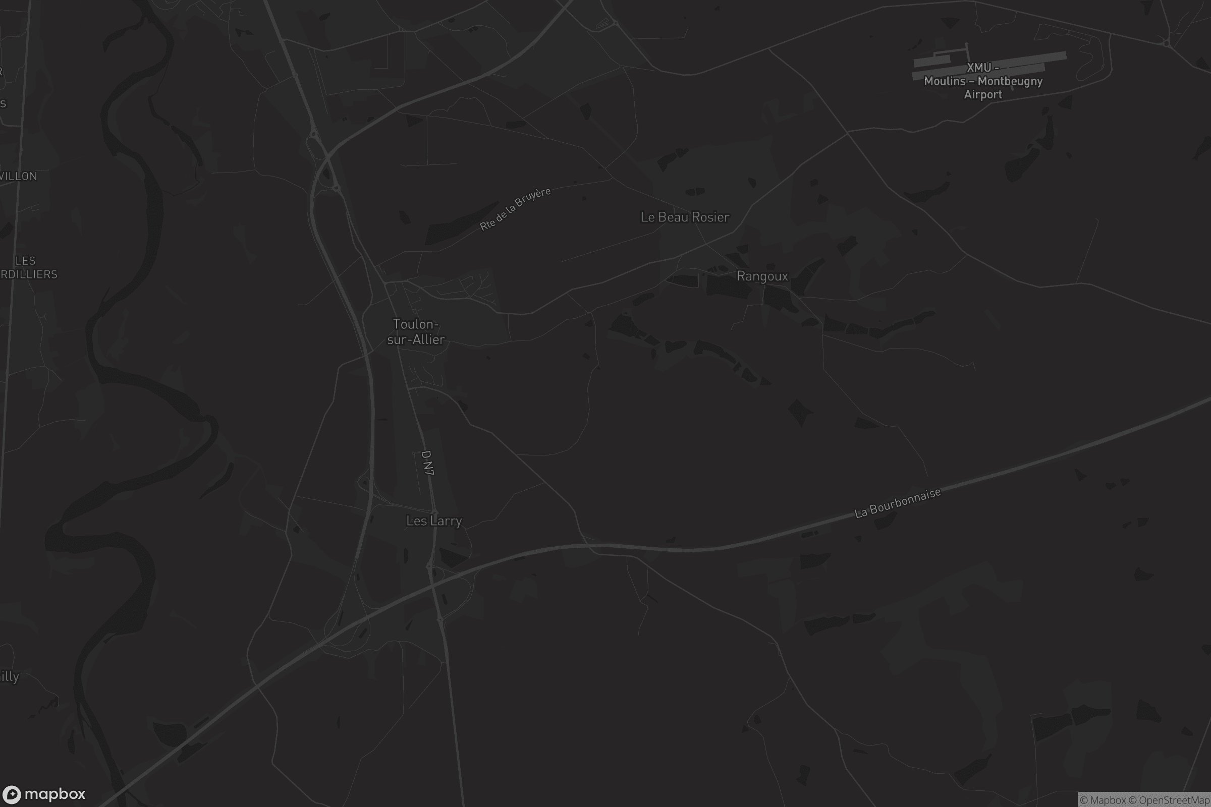 Carte de Toulon-sur-Allier