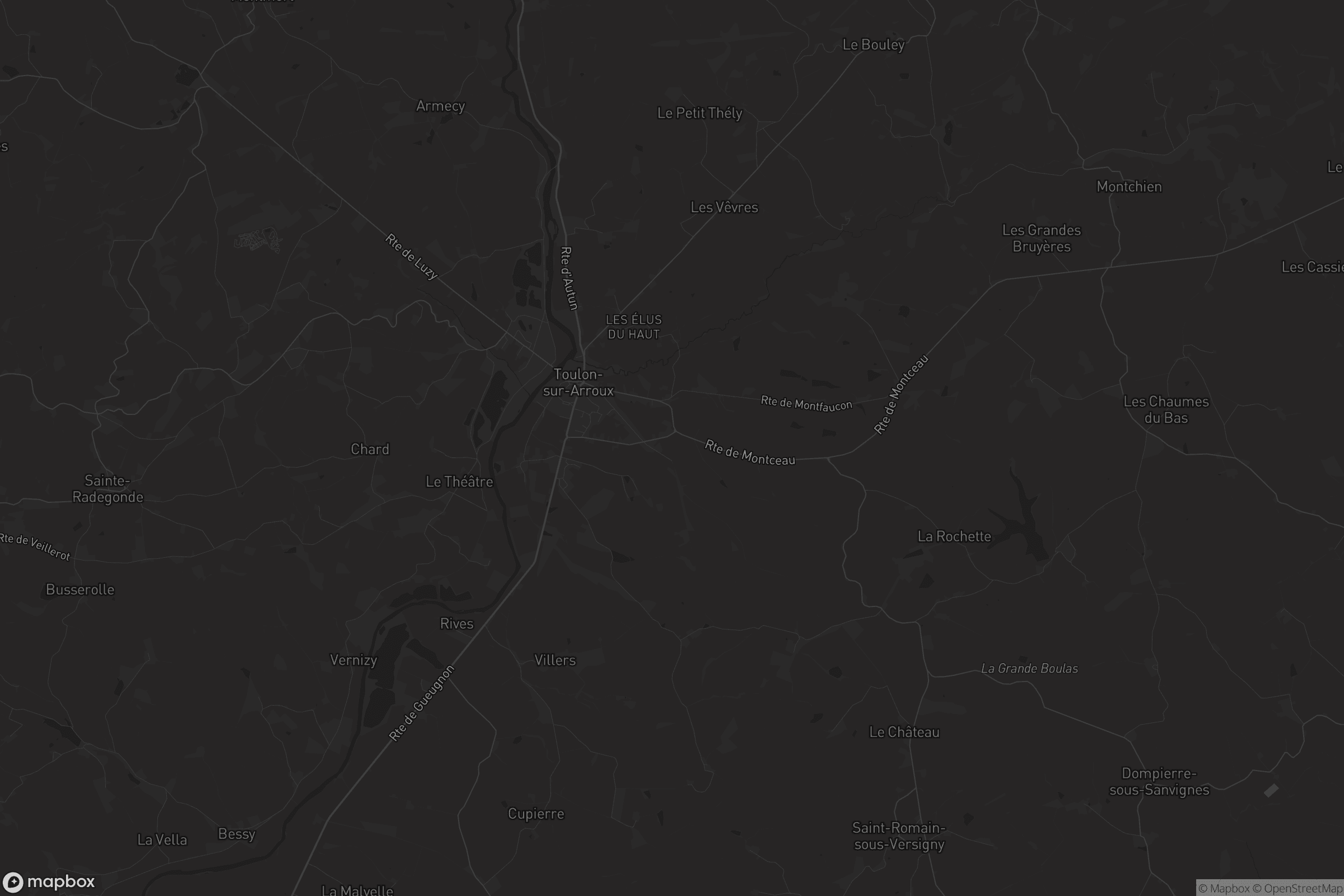 Carte de Toulon-sur-Arroux