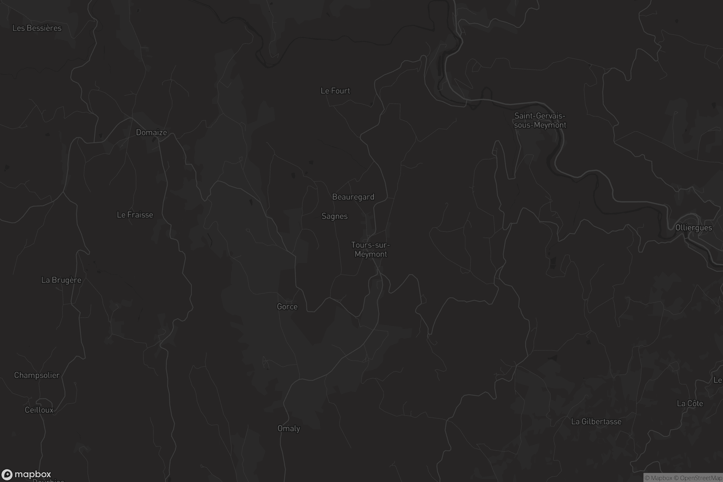 Carte de Tours-sur-Meymont