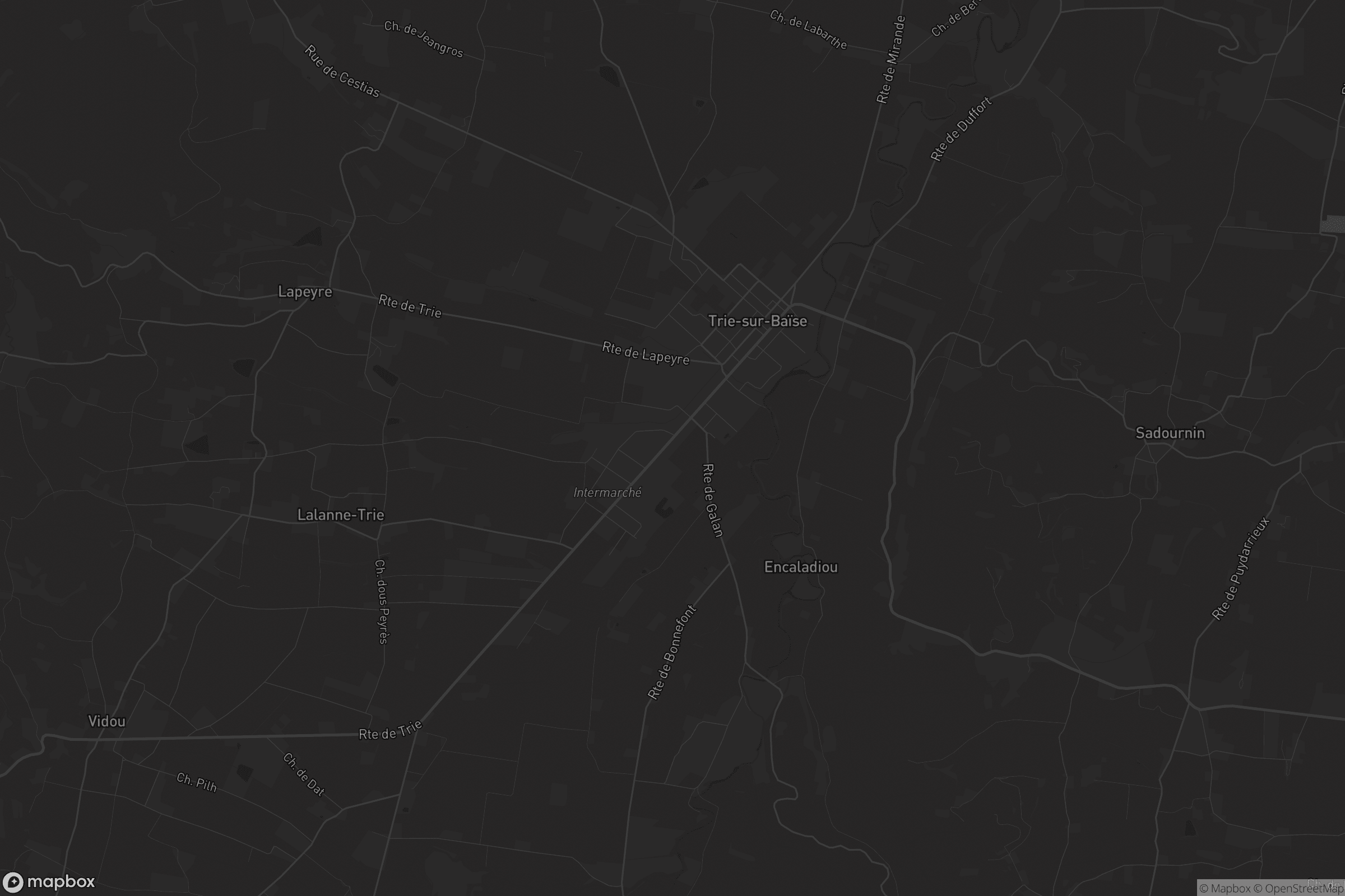 Carte de Trie-sur-Baïse