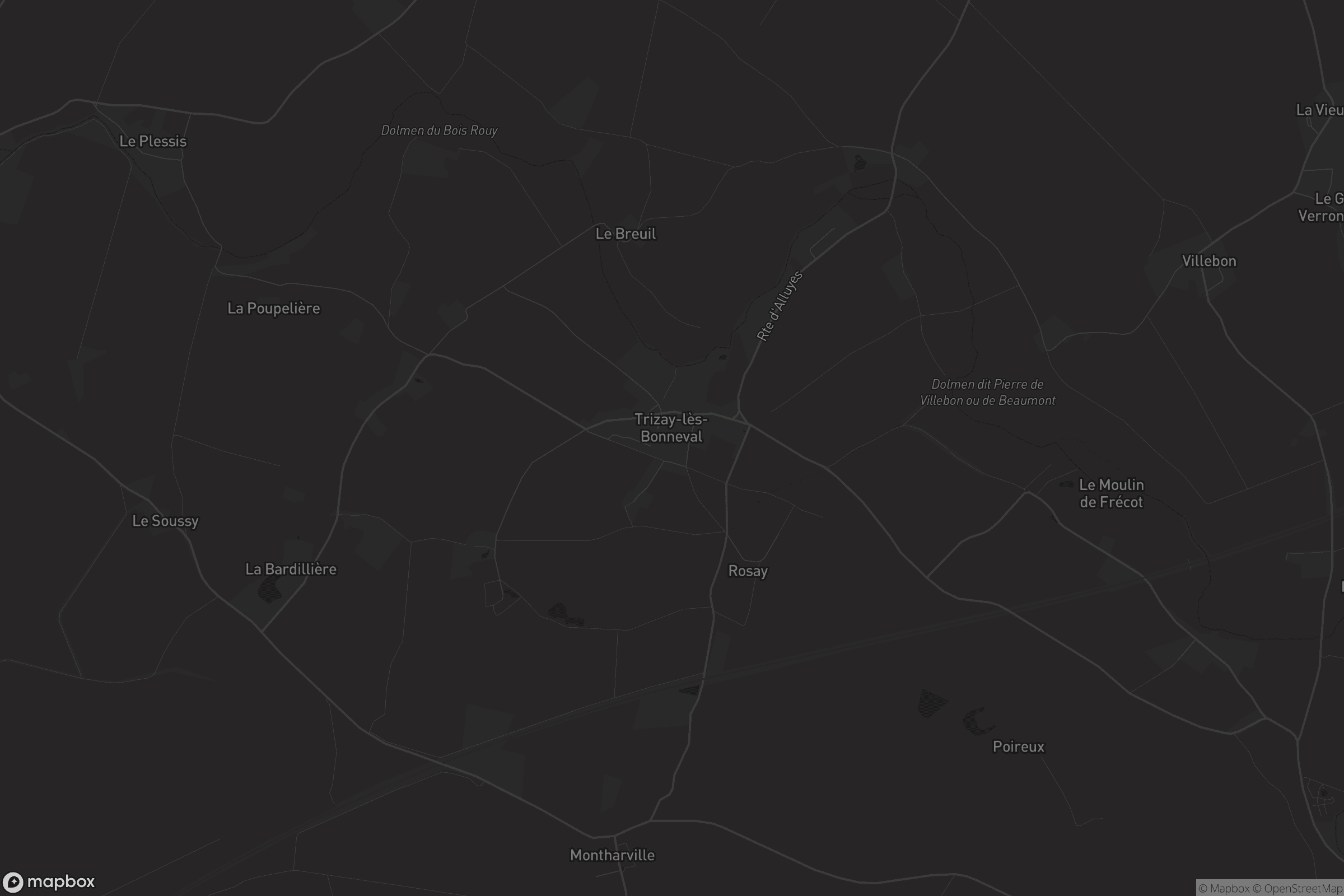 Carte de Trizay-lès-Bonneval