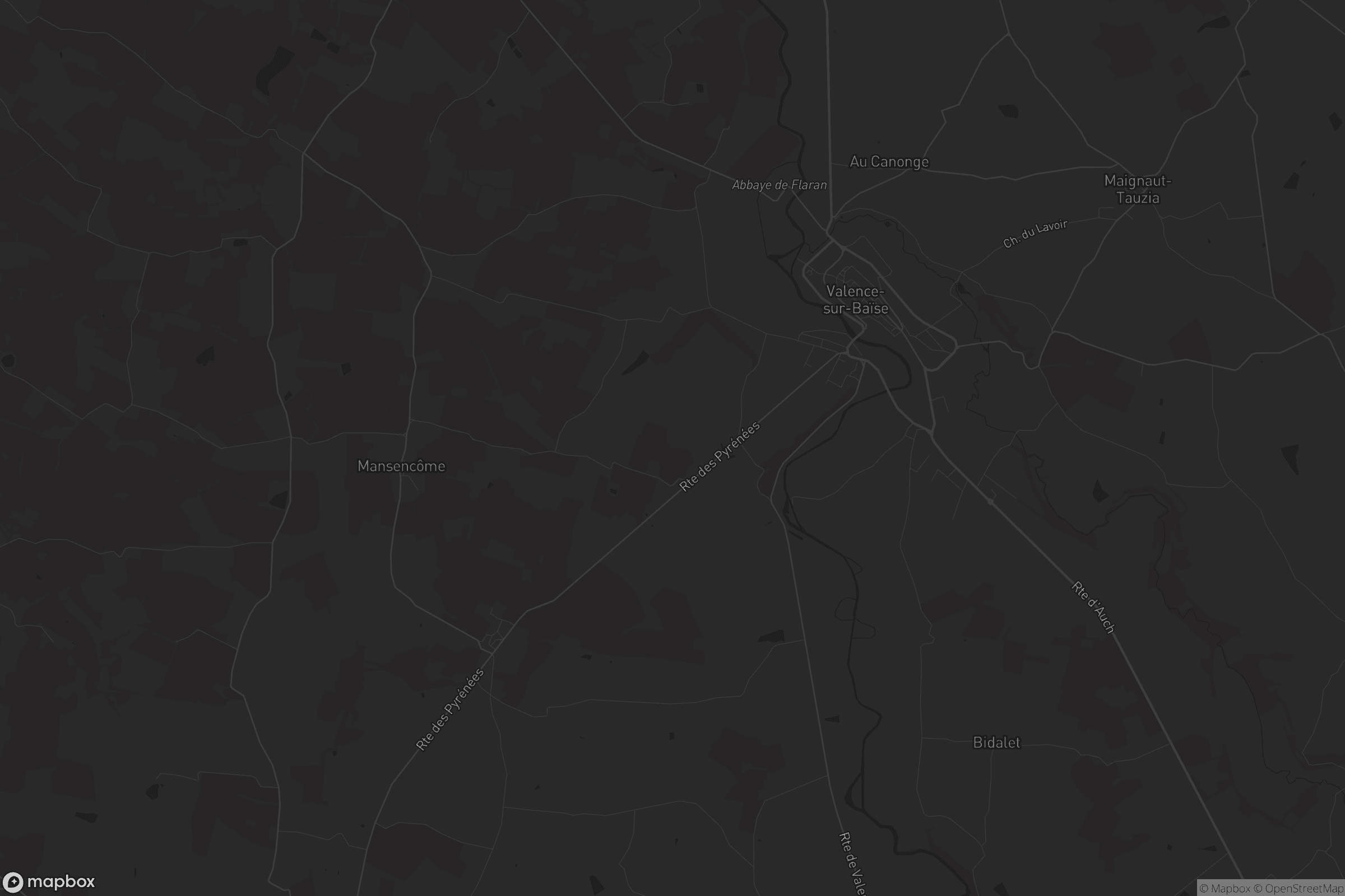 Carte de Valence-sur-Baïse