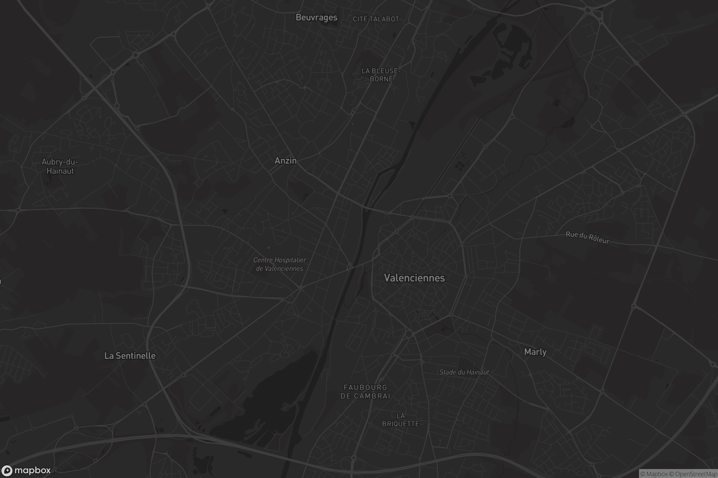 Carte de Valenciennes