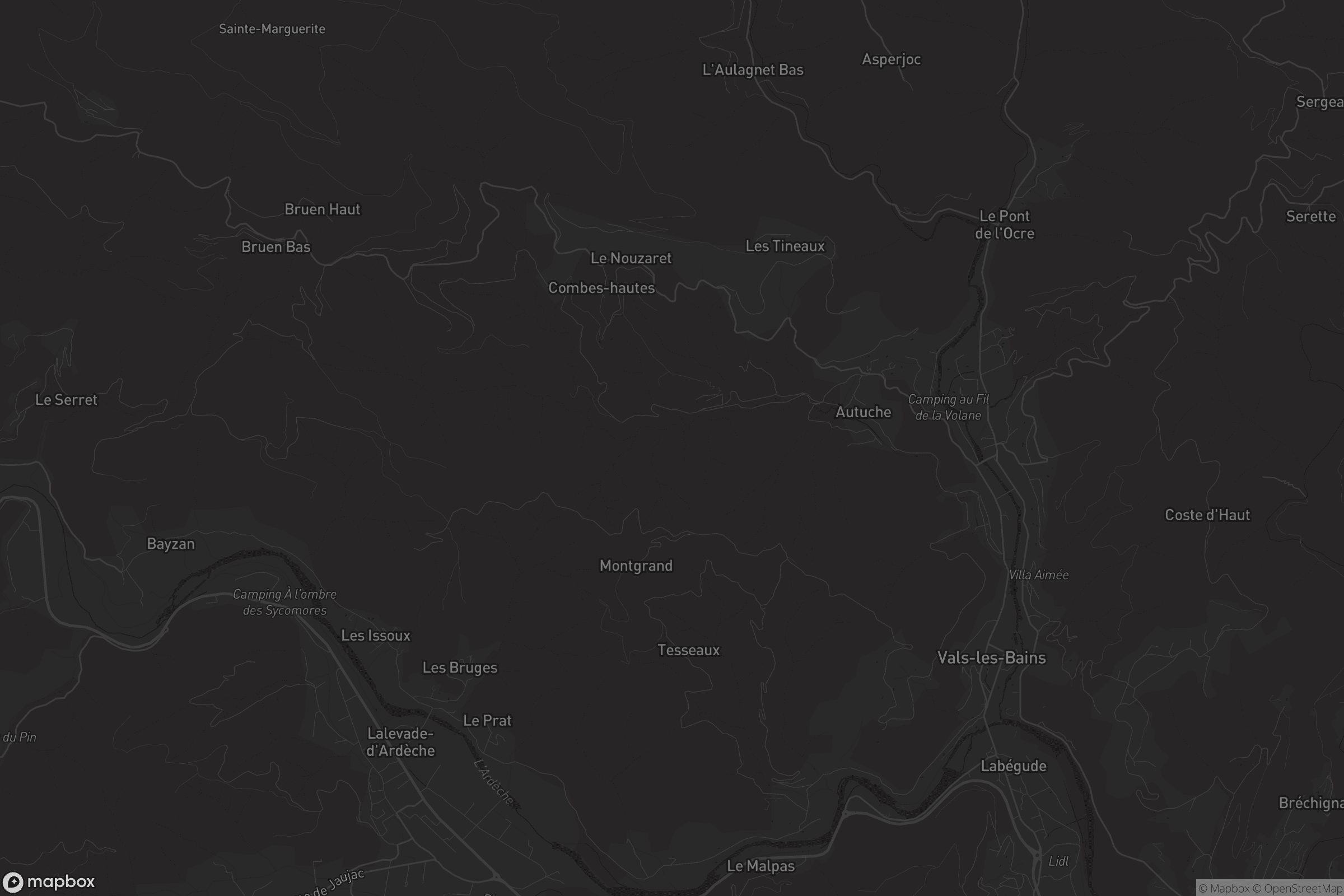 Carte de Vals-les-Bains