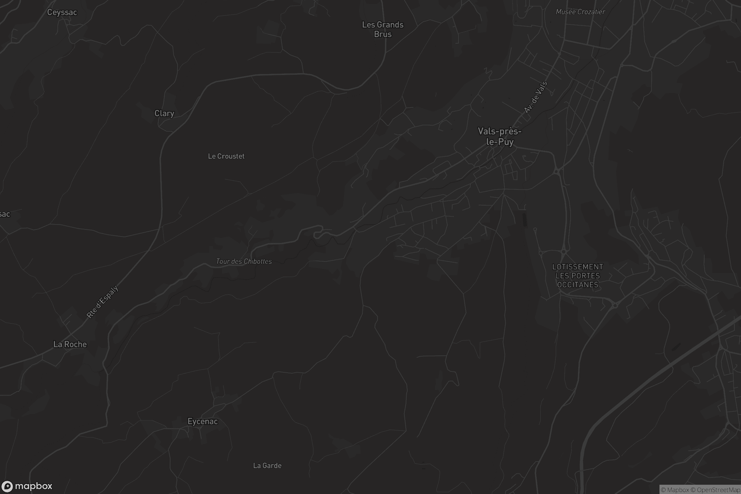 Carte de Vals-près-le-Puy