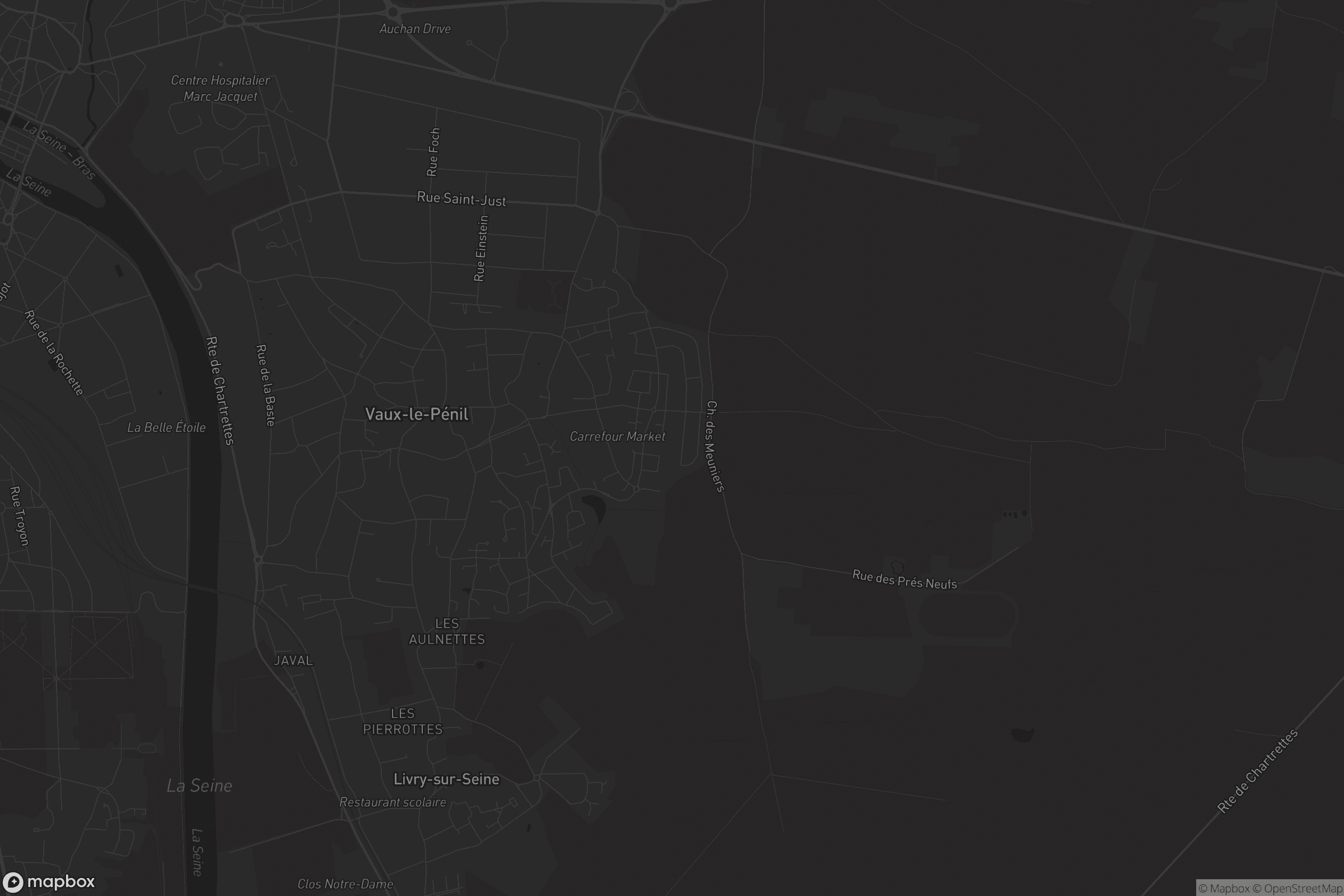 Carte de Vaux-le-Pénil