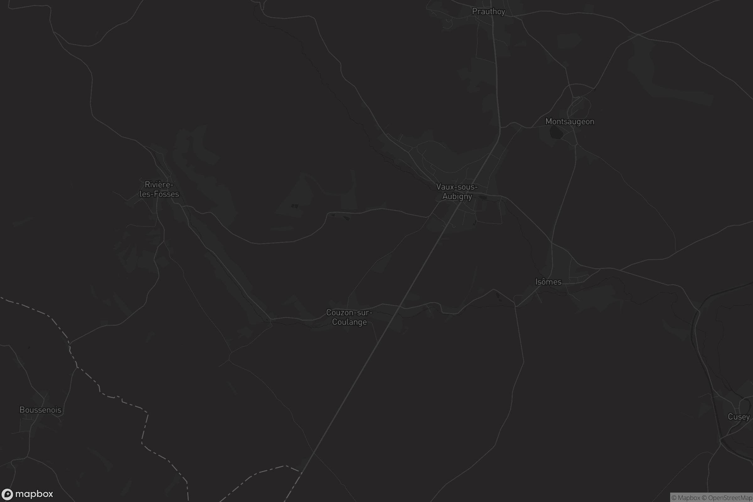 Carte de Vaux-sous-Aubigny