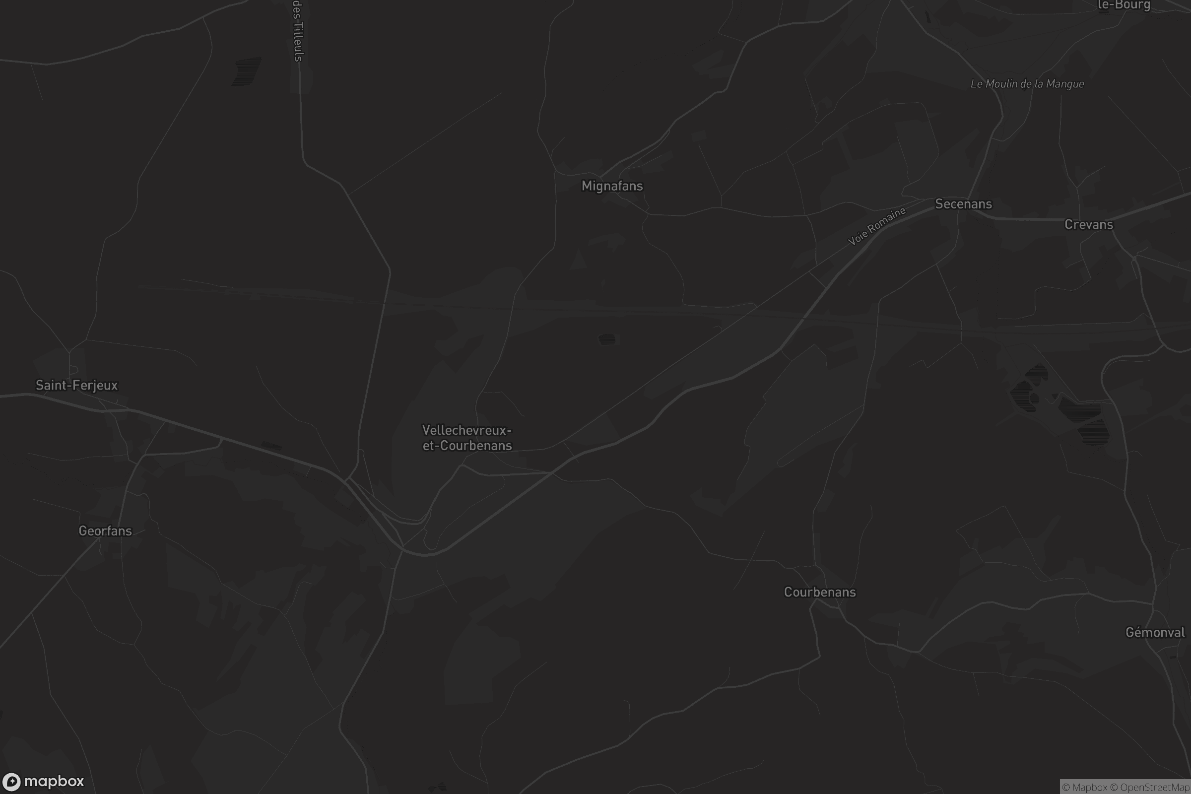 Carte de Vellechevreux-et-Courbenans