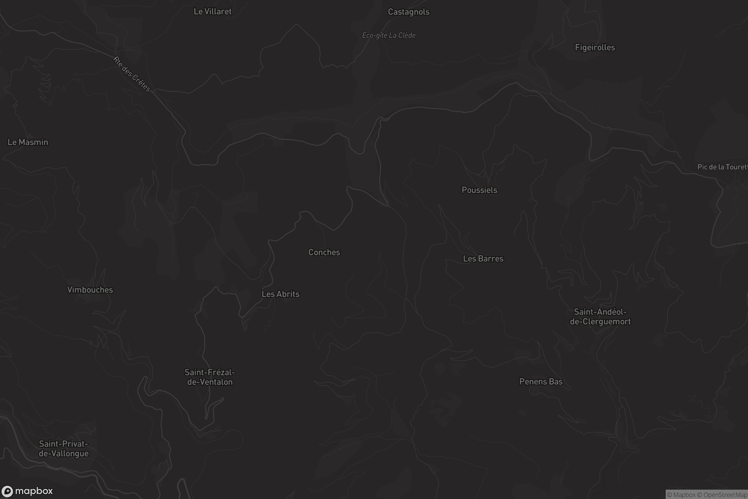 Carte de Ventalon en Cévennes