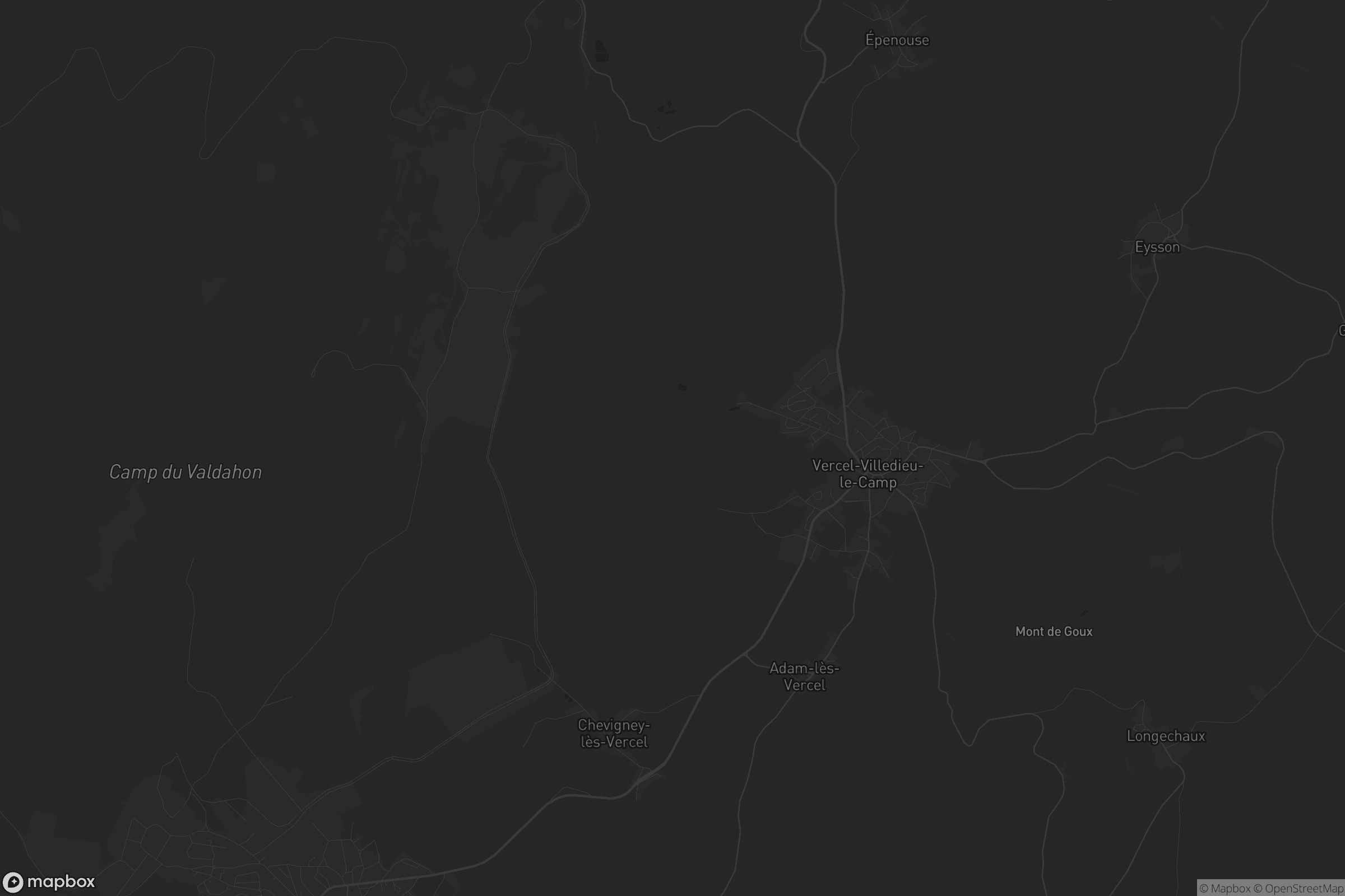 Carte de Vercel-Villedieu-le-Camp