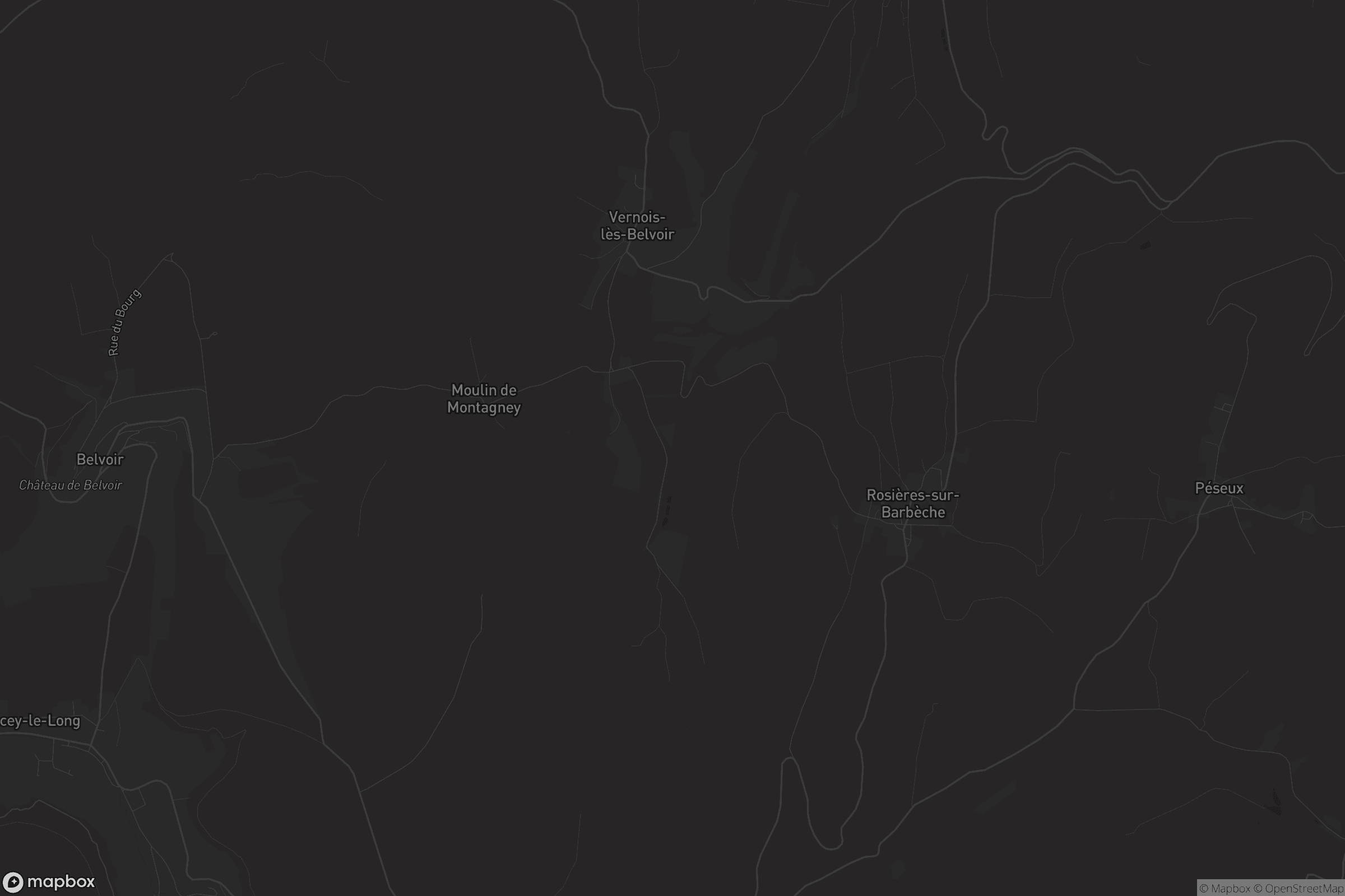 Carte de Vernois-lès-Belvoir