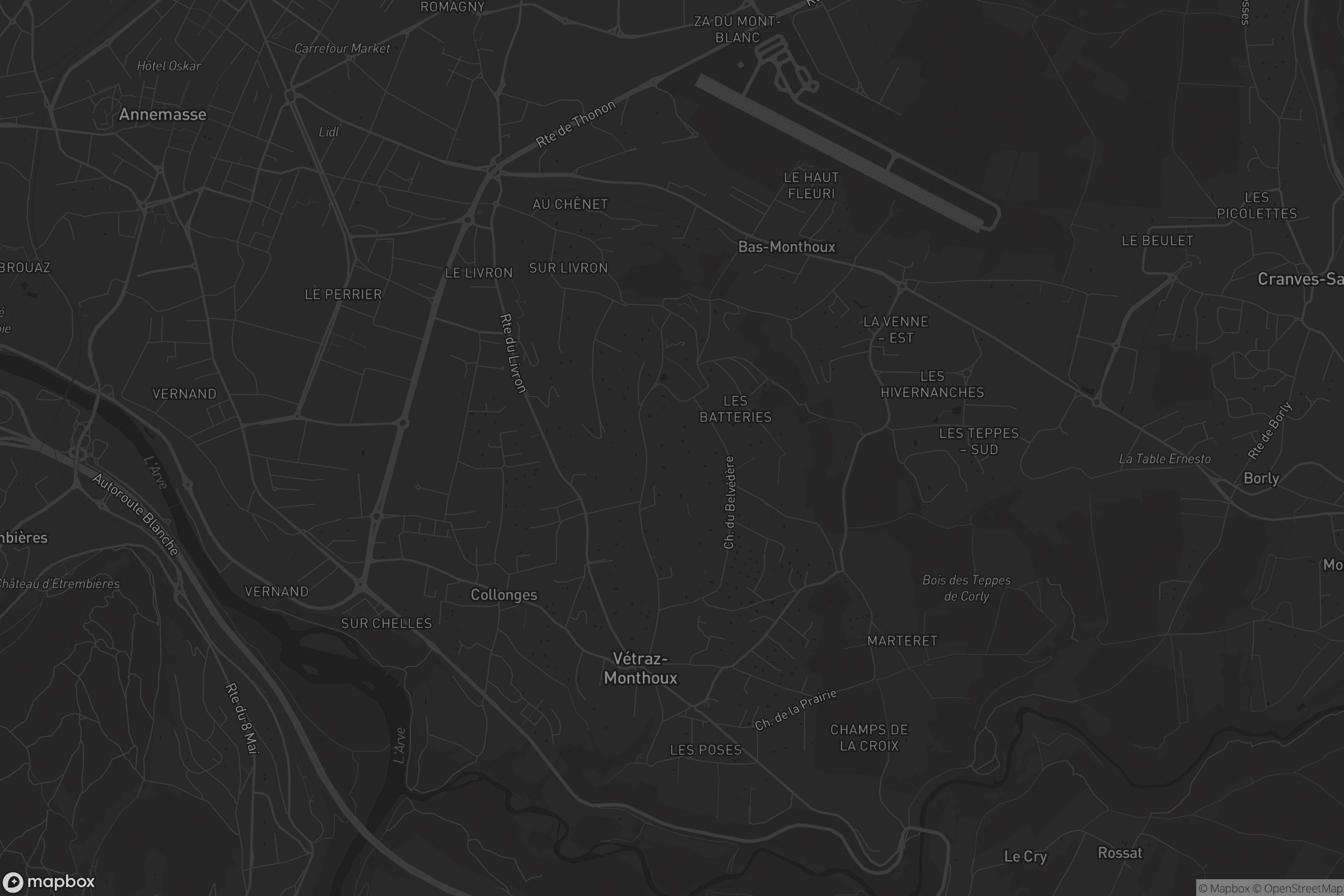 Carte de Vétraz-Monthoux