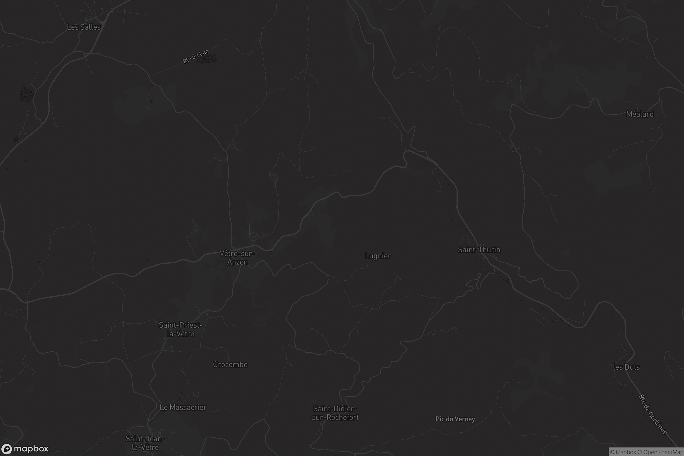 Carte de Vêtre-sur-Anzon