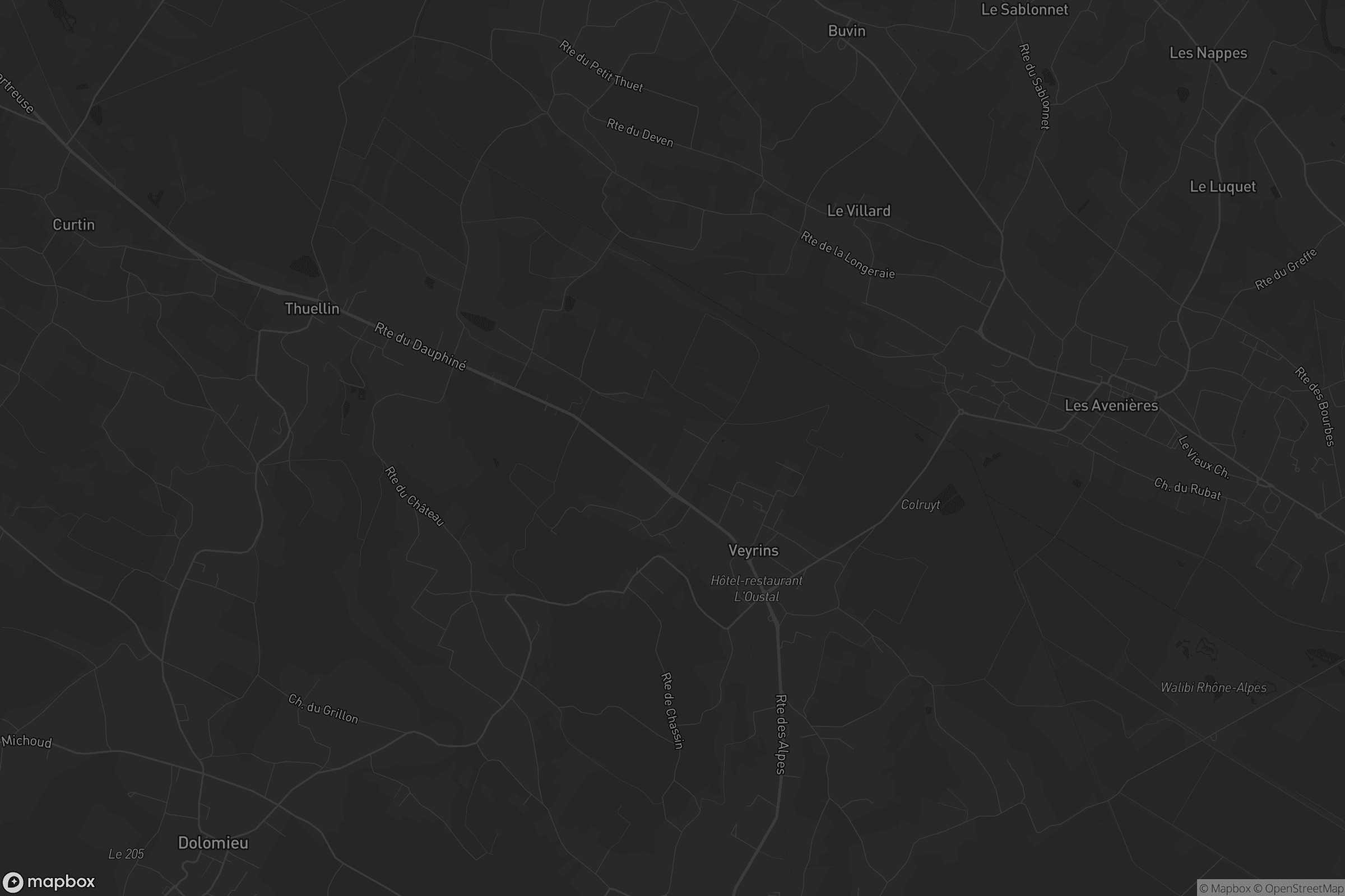 Carte de Veyrins-Thuellin