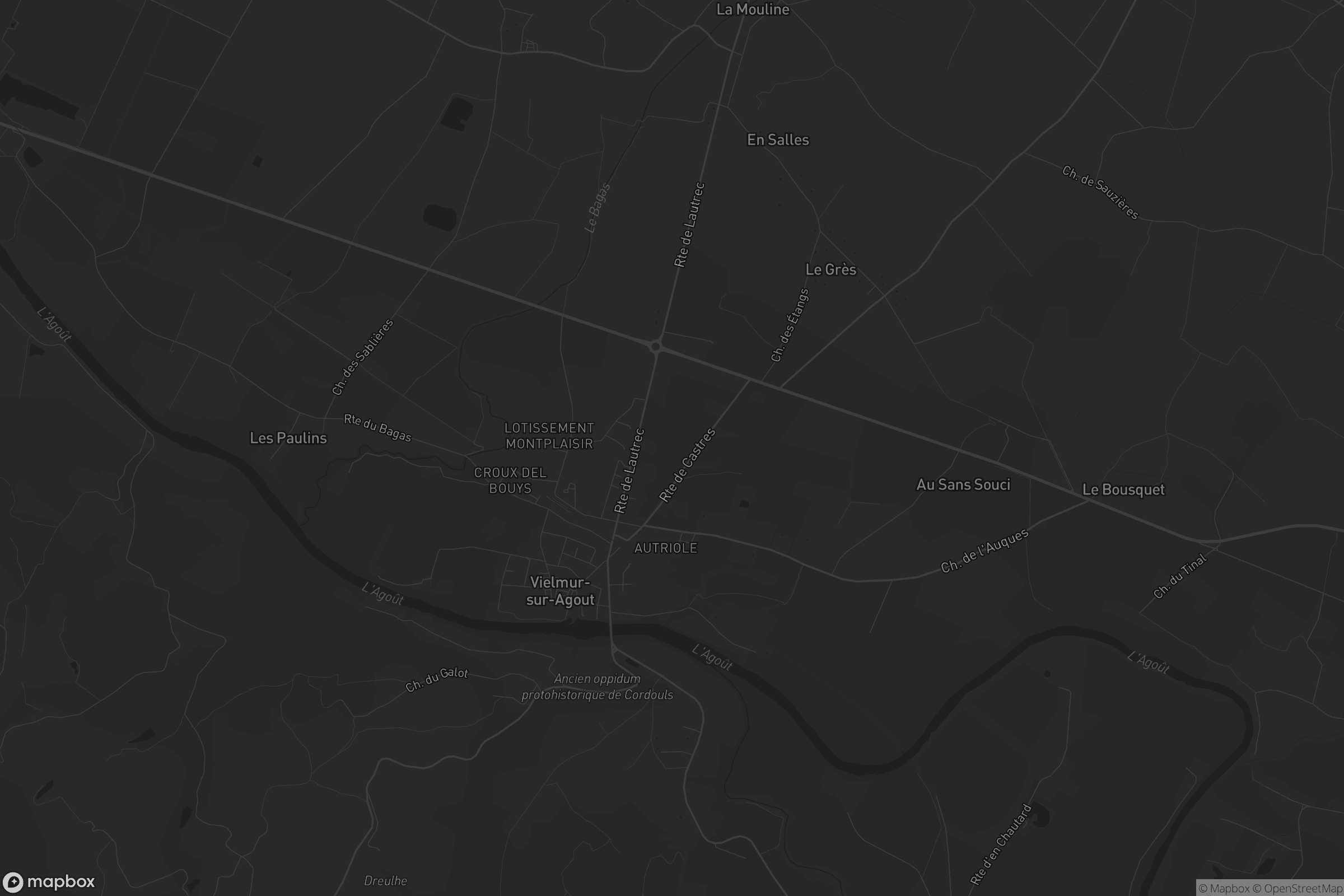 Carte de Vielmur-sur-Agout