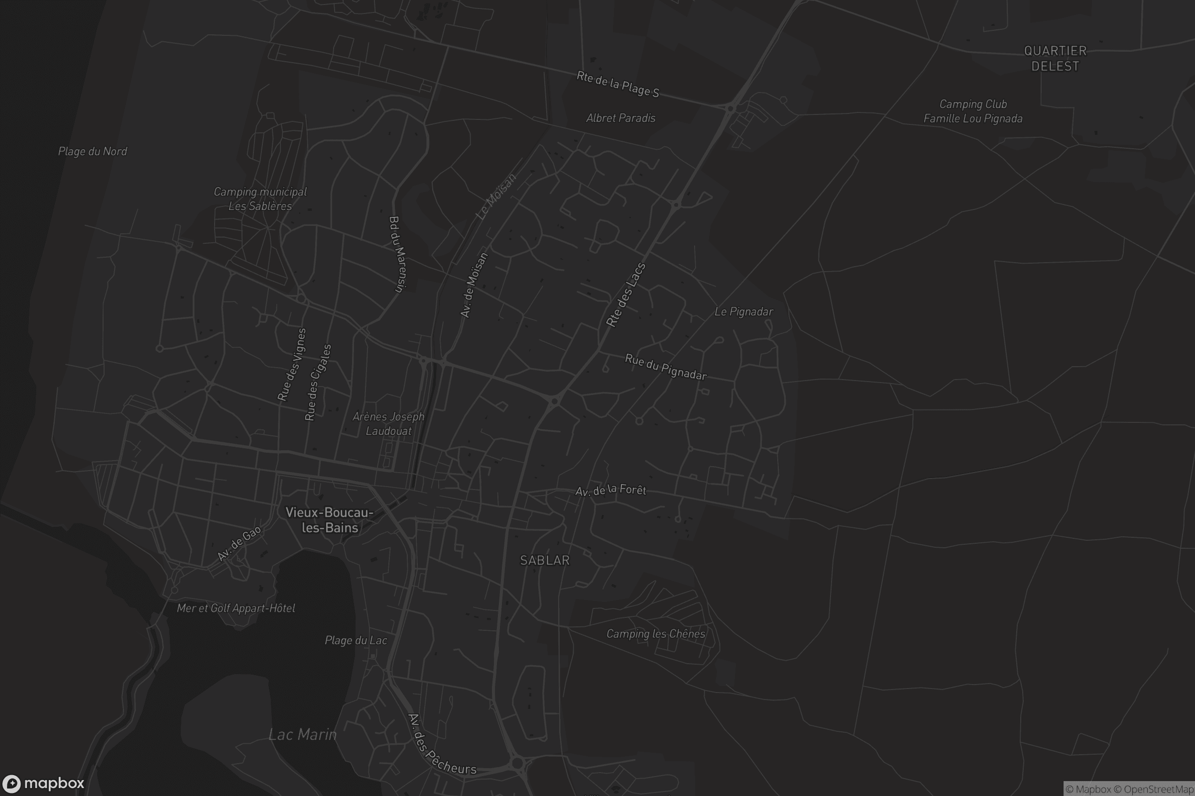 Carte de Vieux-Boucau-les-Bains