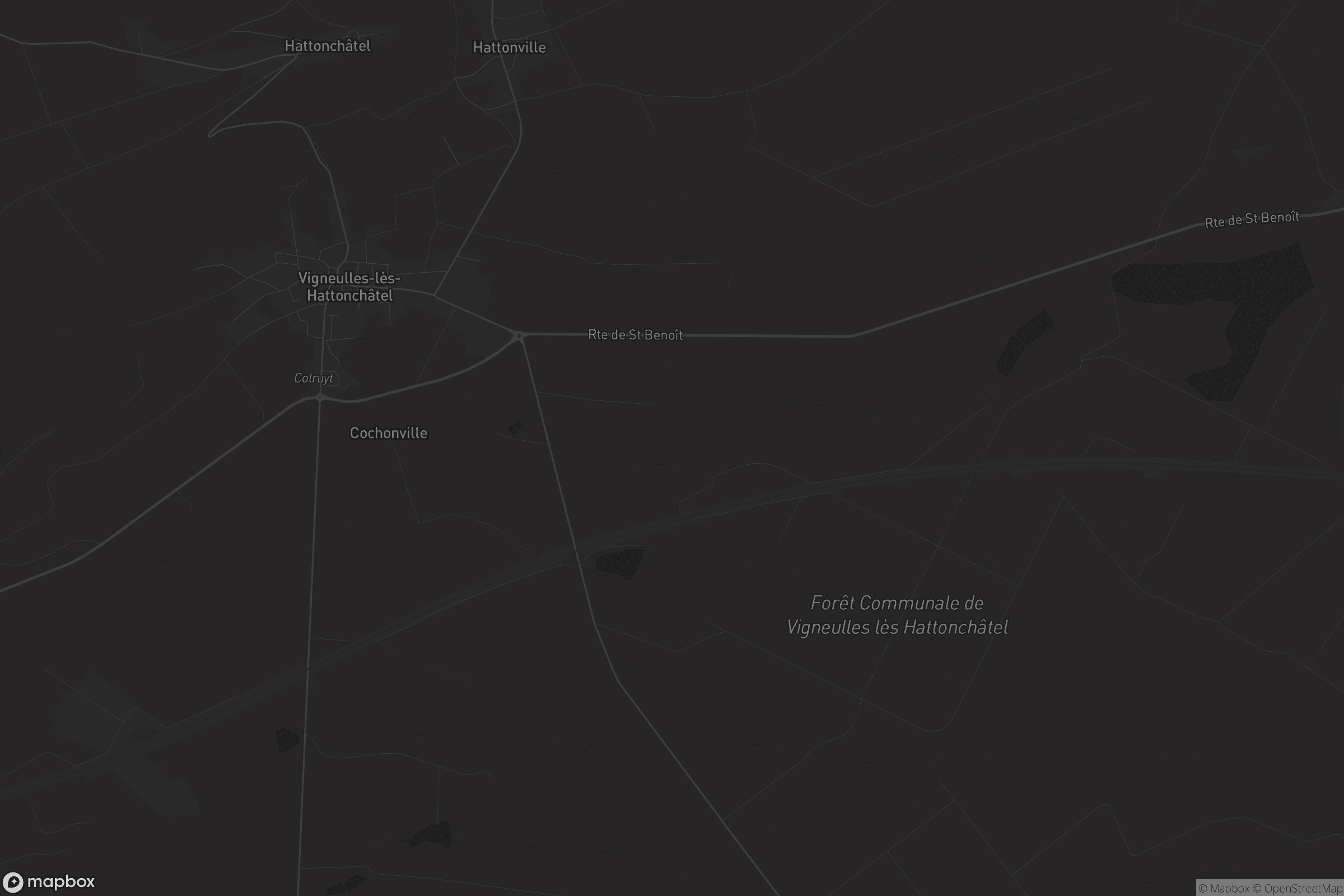 Carte de Vigneulles-lès-Hattonchâtel