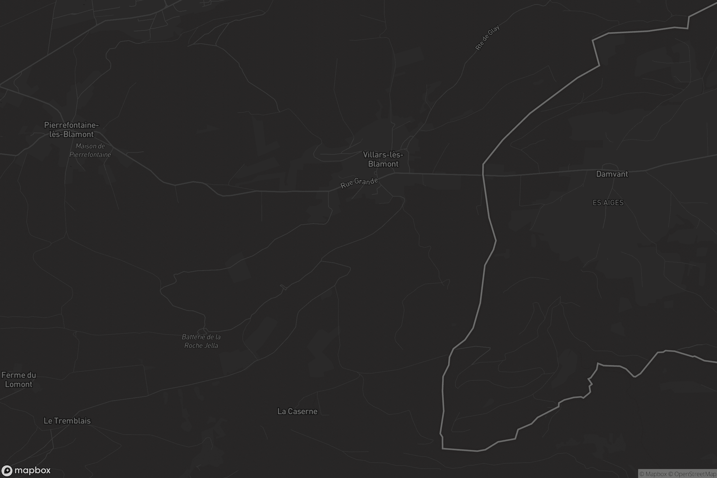 Carte de Villars-lès-Blamont