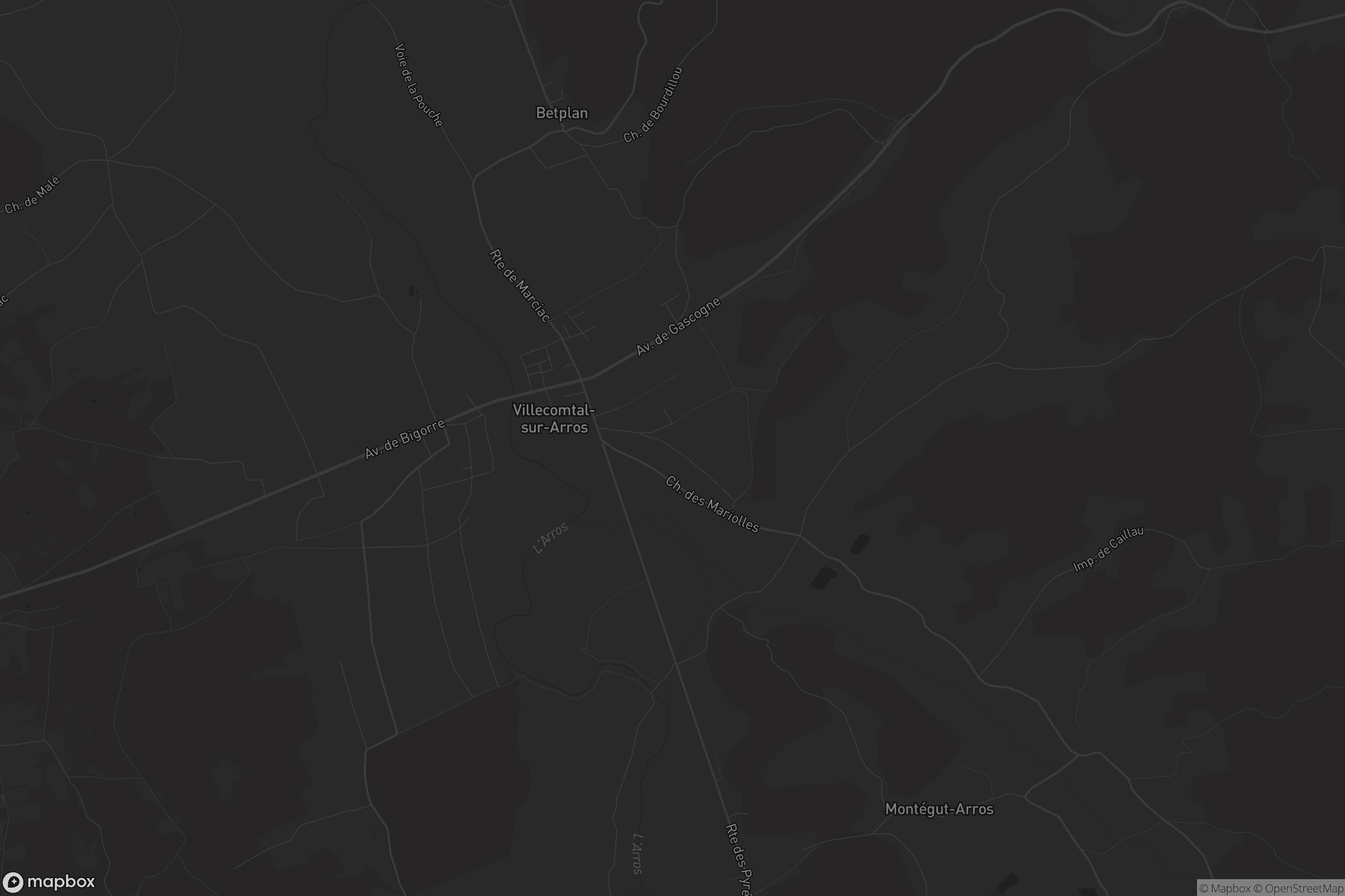 Carte de Villecomtal-sur-Arros