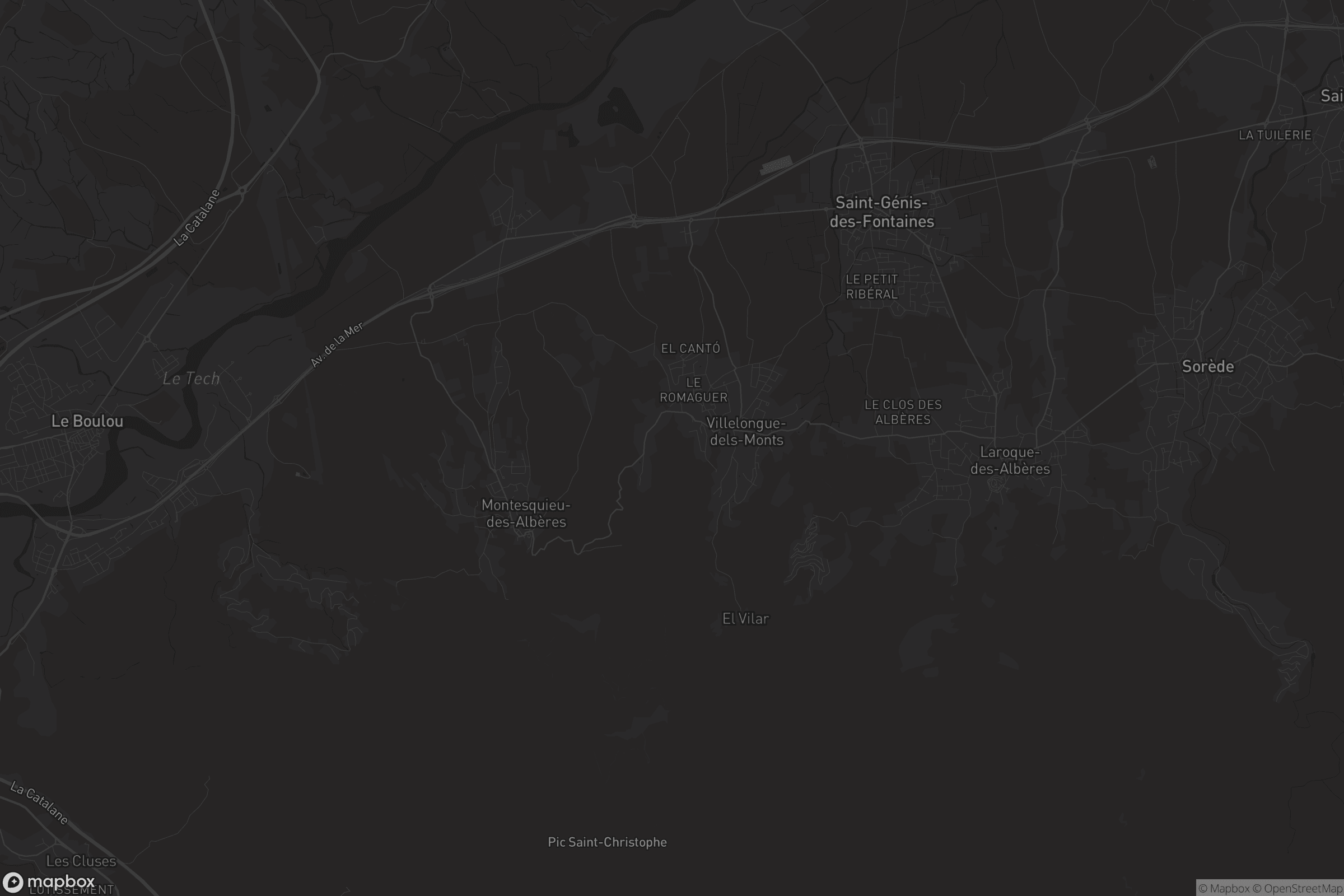 Carte de Villelongue-dels-Monts