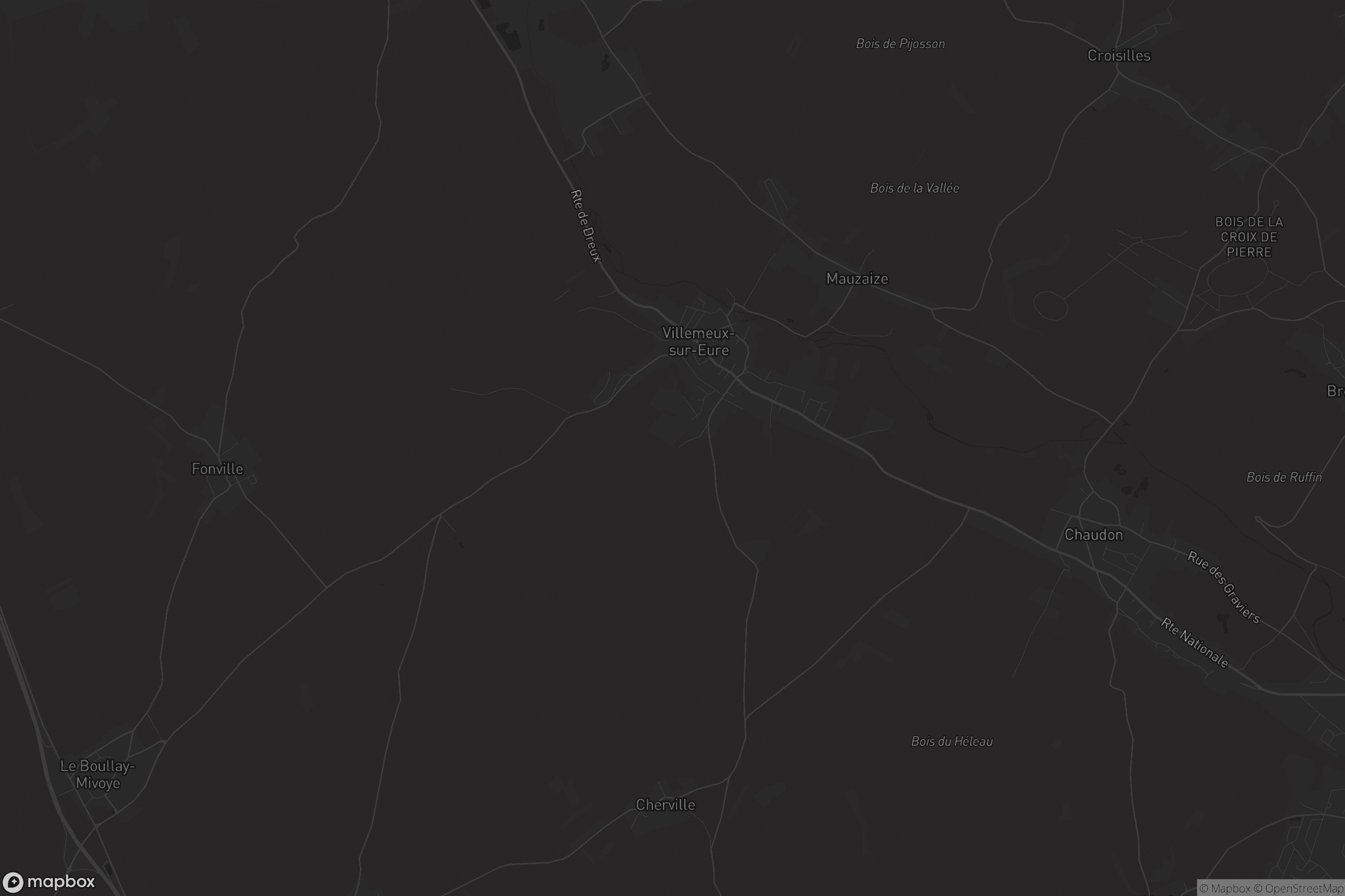 Carte de Villemeux-sur-Eure