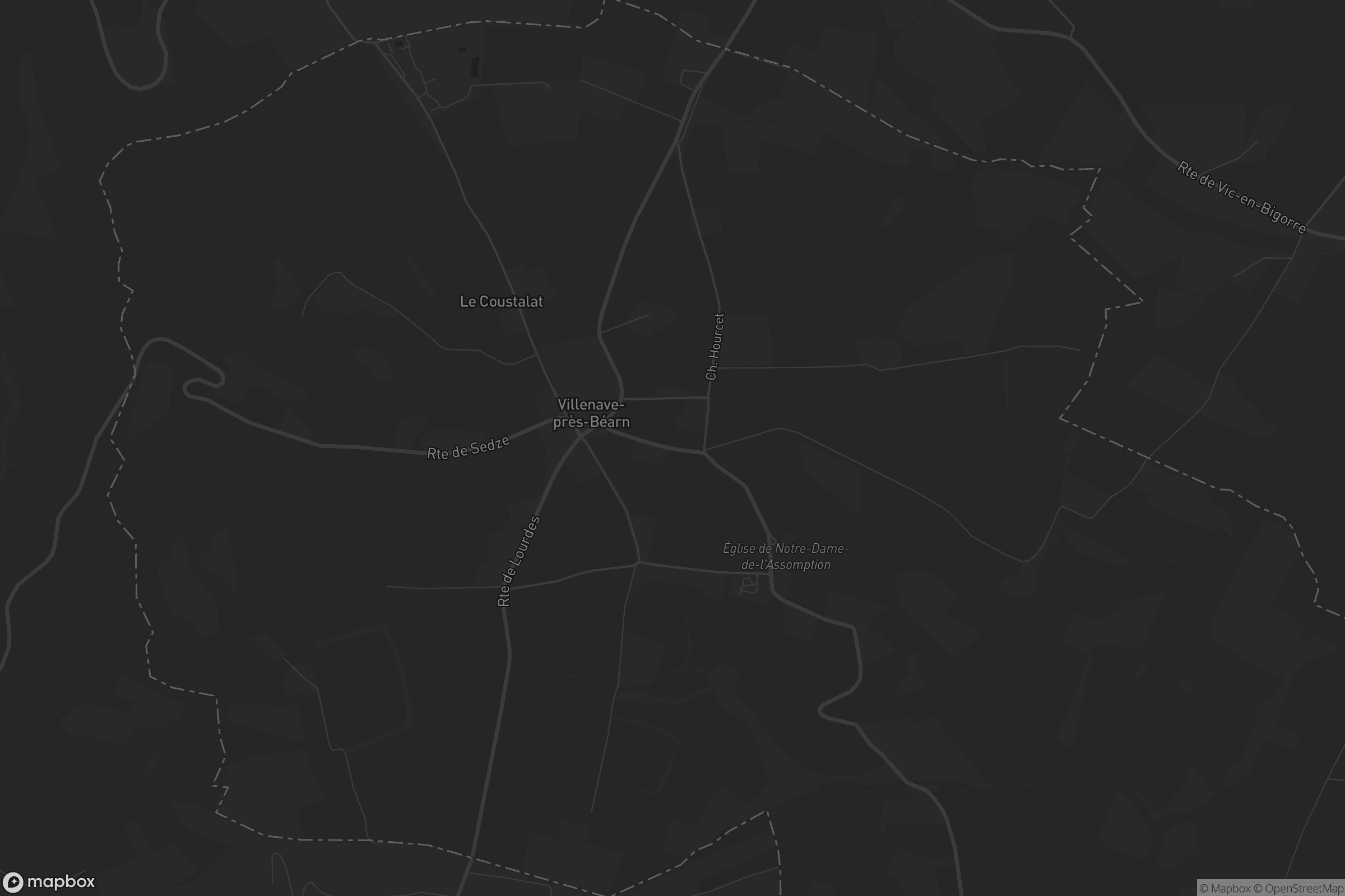 Carte de Villenave-près-Béarn