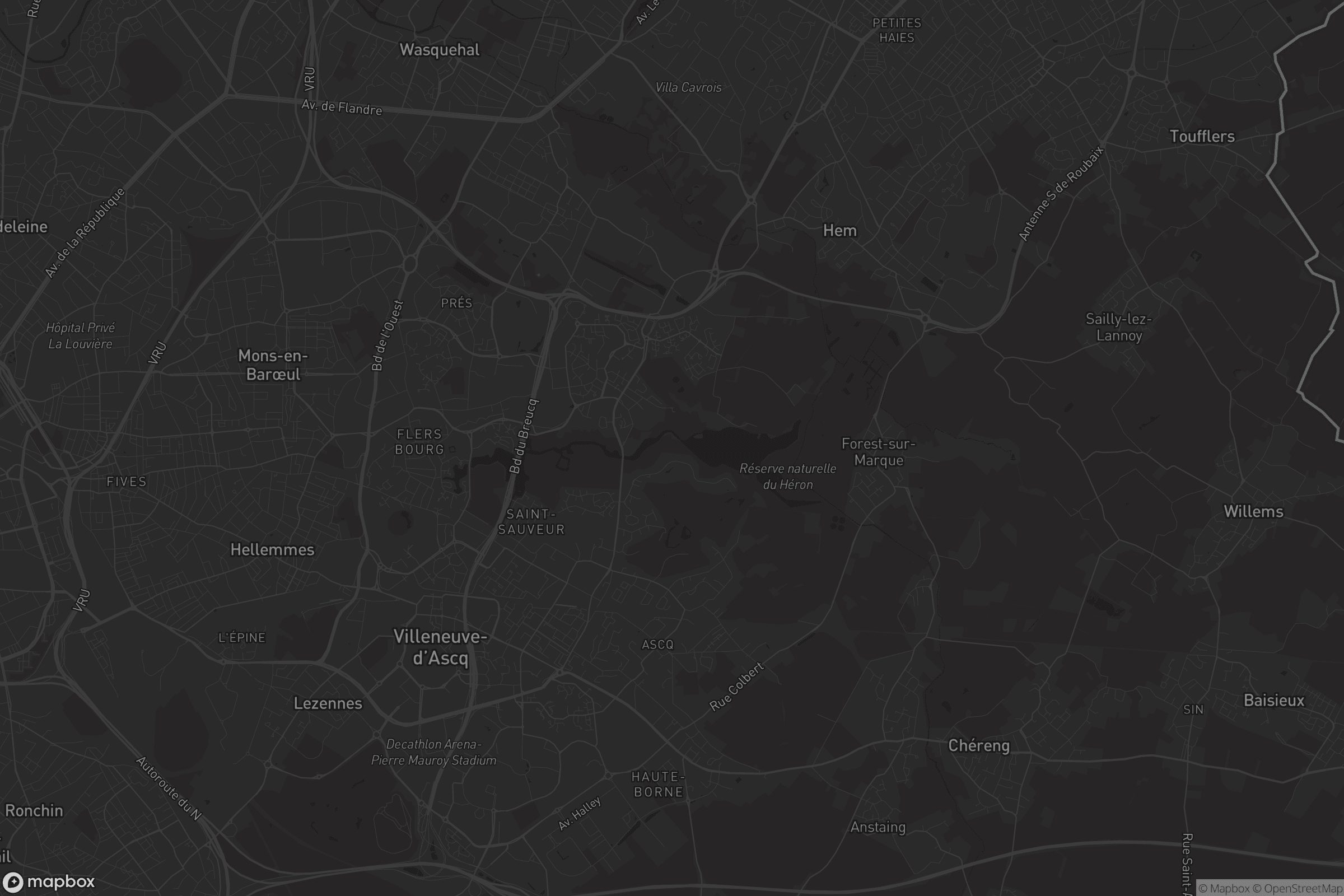 Carte de Villeneuve-d'Ascq