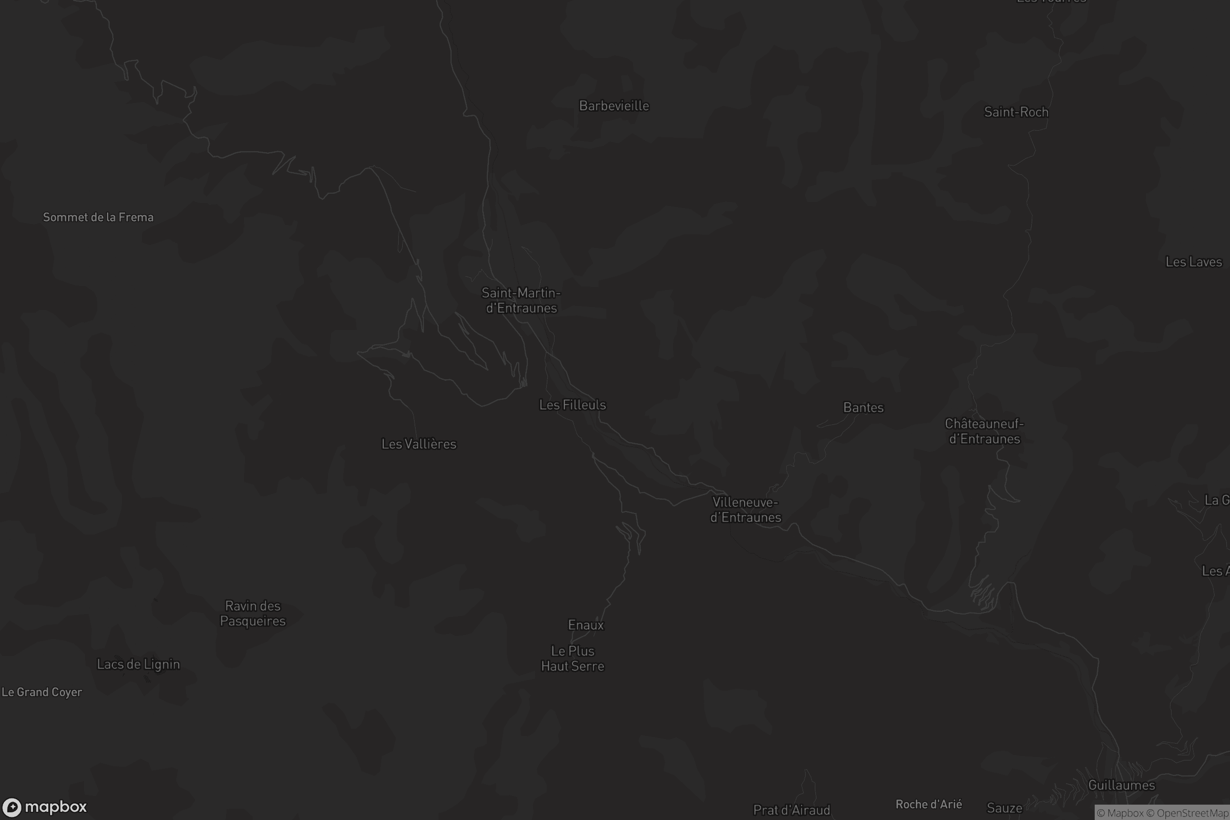 Carte de Villeneuve-d'Entraunes