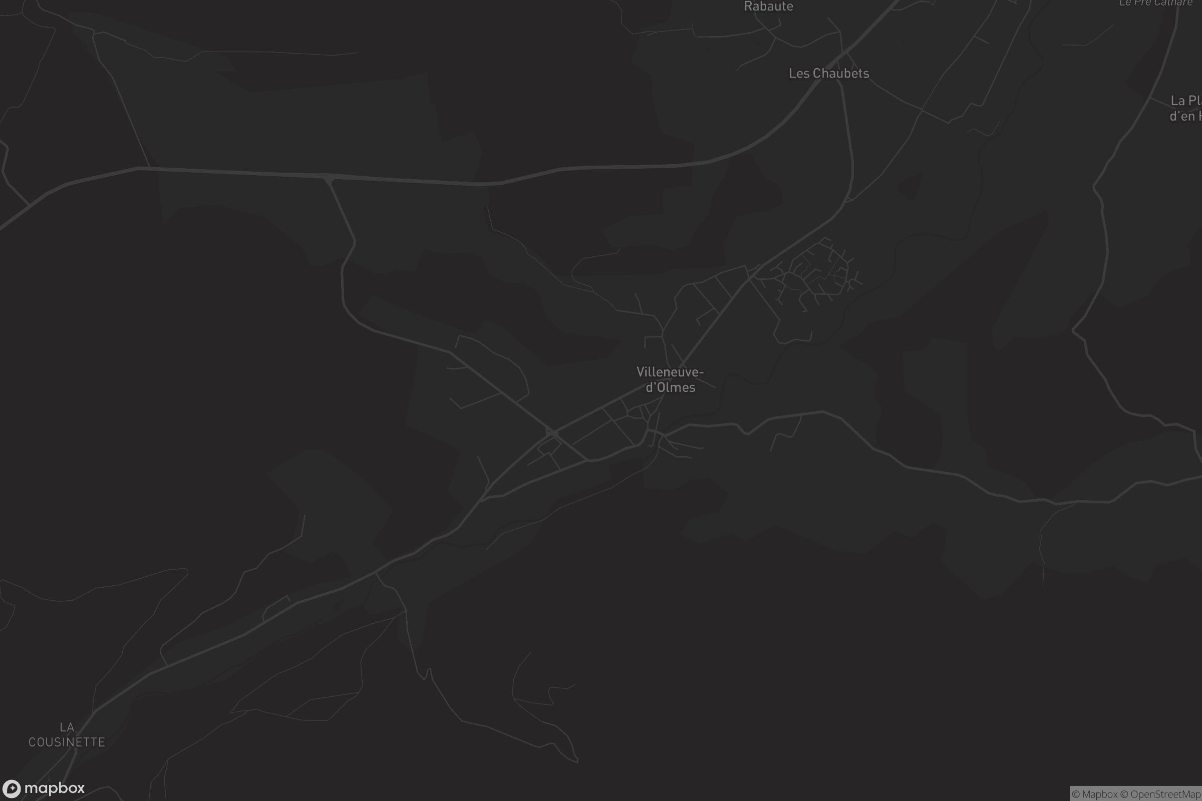 Carte de Villeneuve-d'Olmes