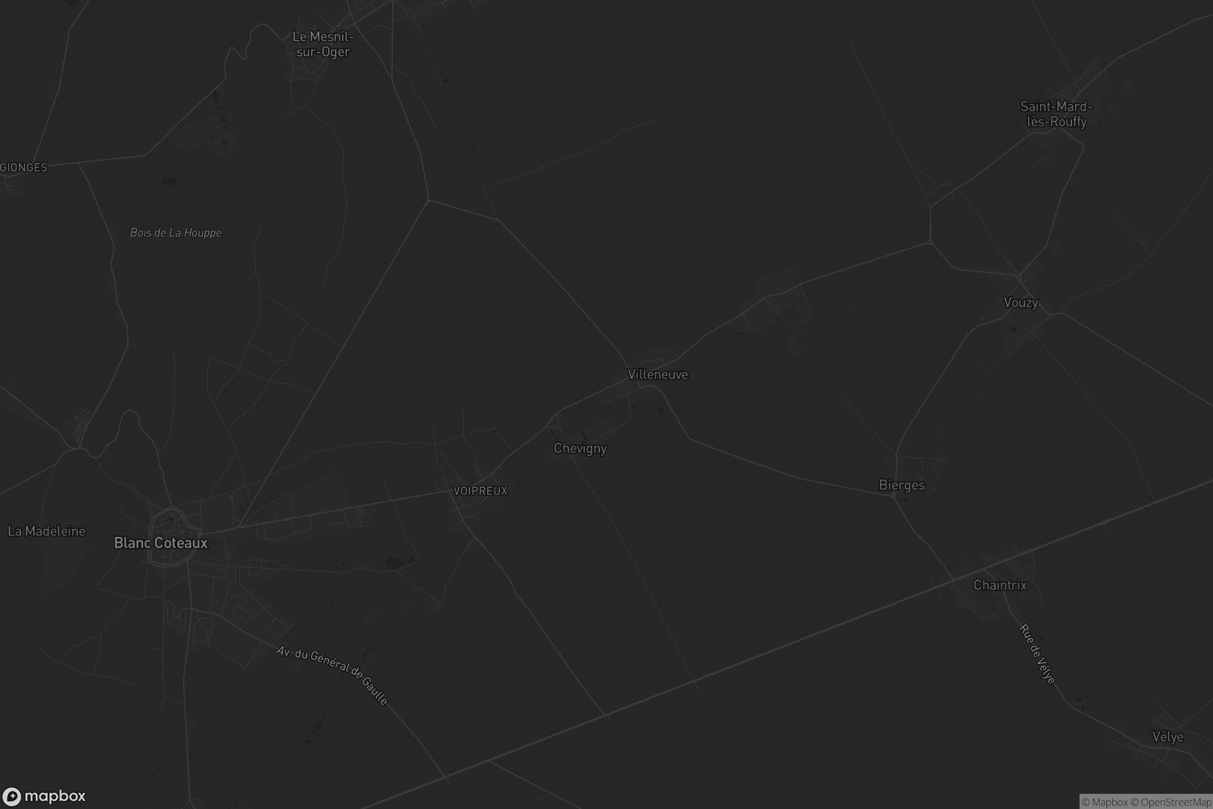 Carte de Villeneuve-Renneville-Chevigny