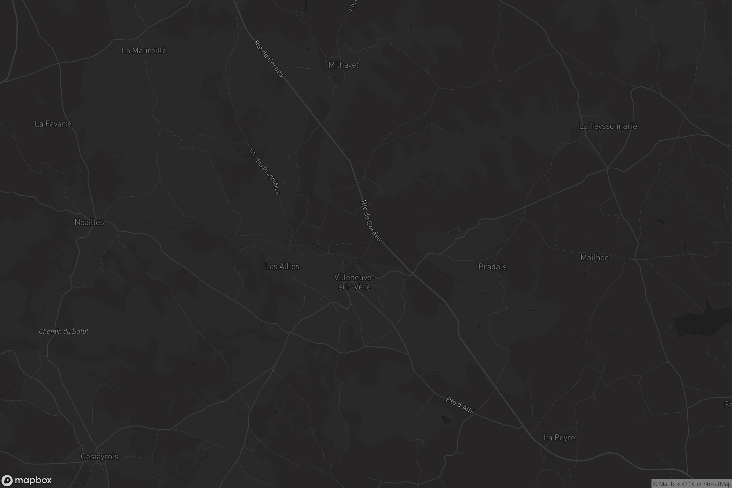 Carte de Villeneuve-sur-Vère