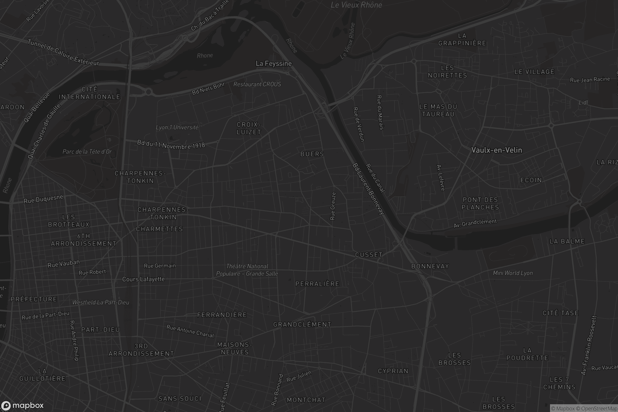 Carte de Villeurbanne