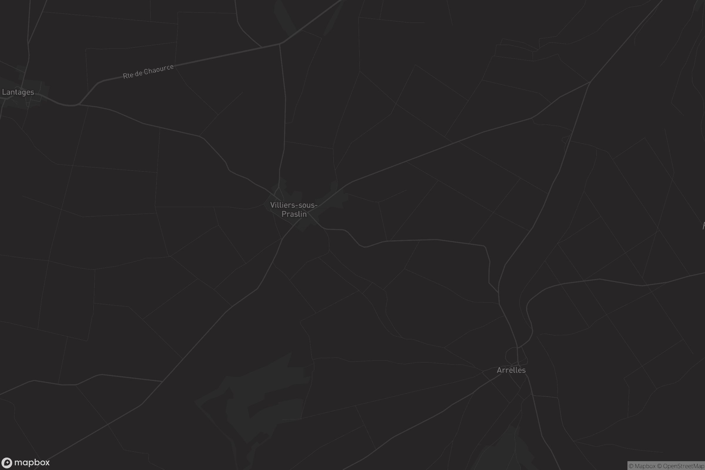 Carte de Villiers-sous-Praslin