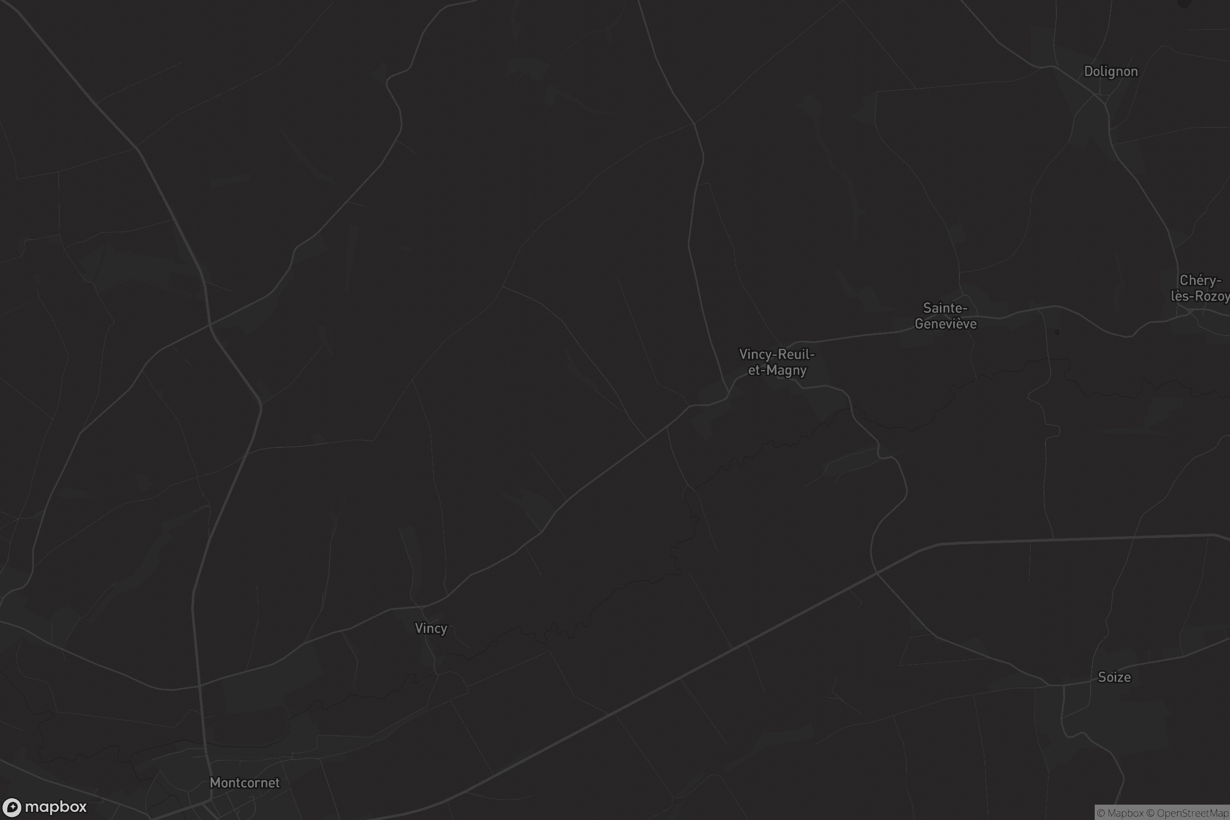 Carte de Vincy-Reuil-et-Magny