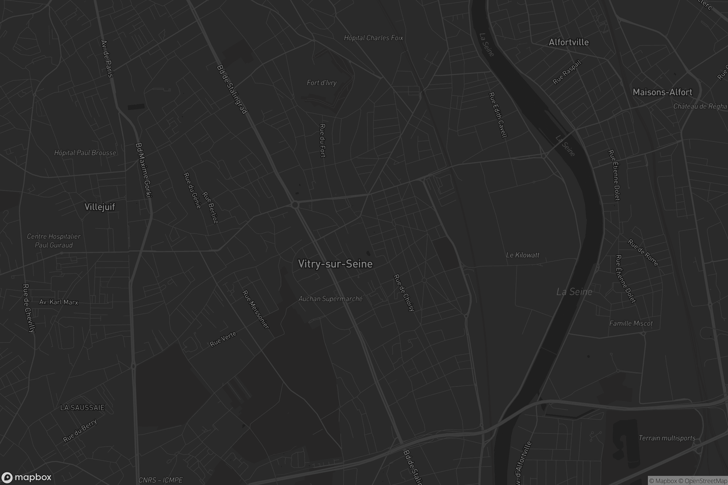 Carte de Vitry-sur-Seine